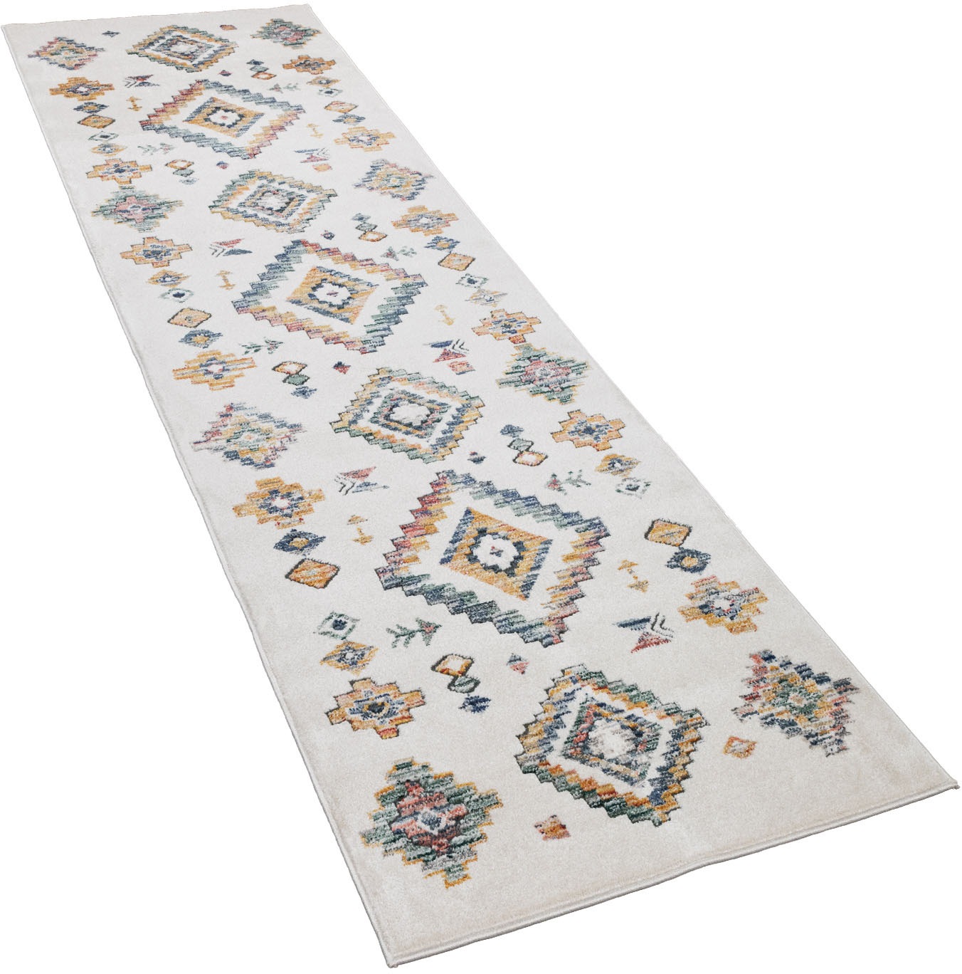 Image of Paco Home Läufer »Harnuba 765«, rechteckig, 9 mm Höhe, Teppich-Läufer, Kurzflor, Motiv Rauten, ideal im Flur & Schlafzimmer bei Ackermann Versand Schweiz