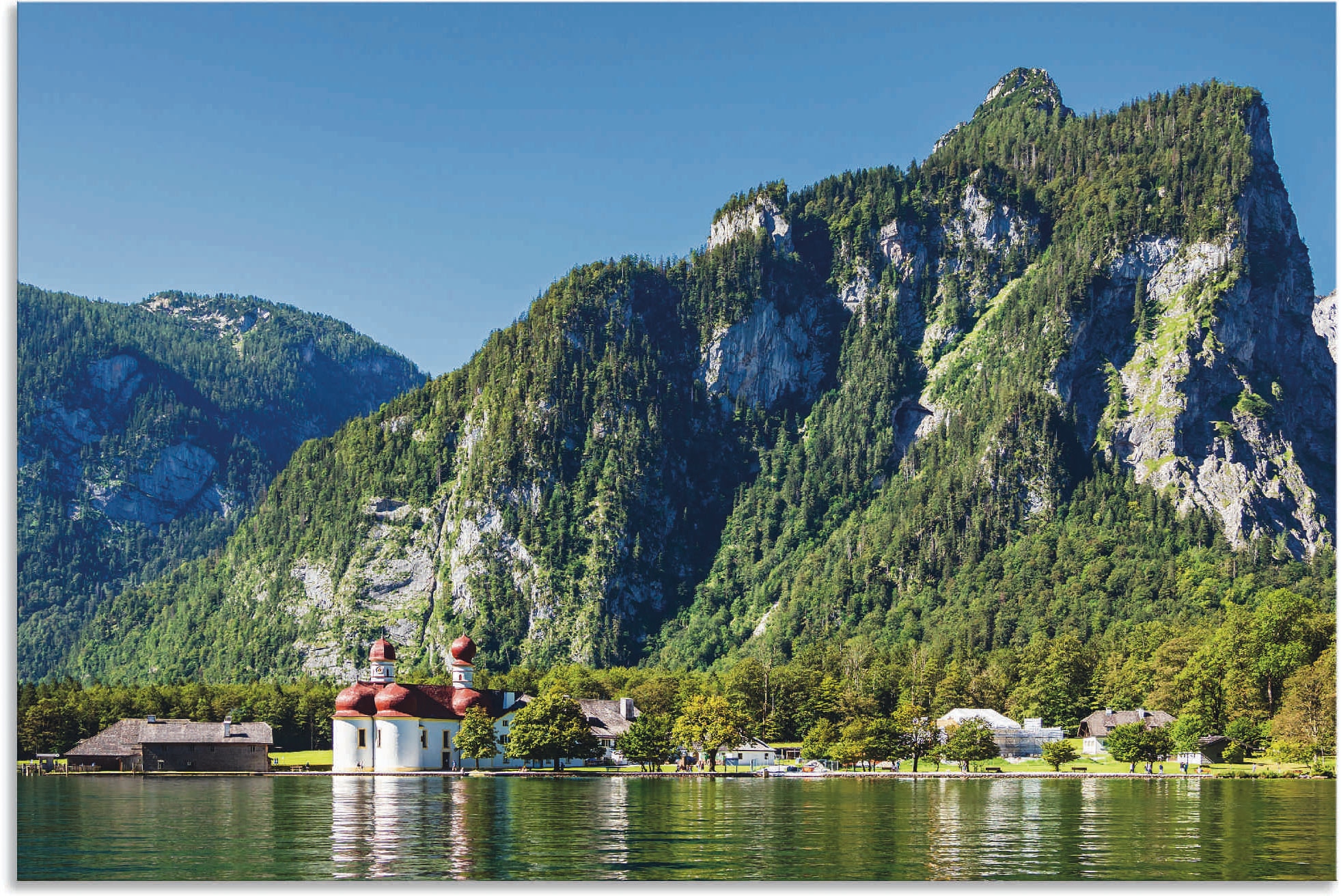 Image of Artland Wandbild "Blick auf den Königssee" Berge & Alpenbilder 1 Stk. tlg. als Alubild, Leinwandbild in verschied. Grössen