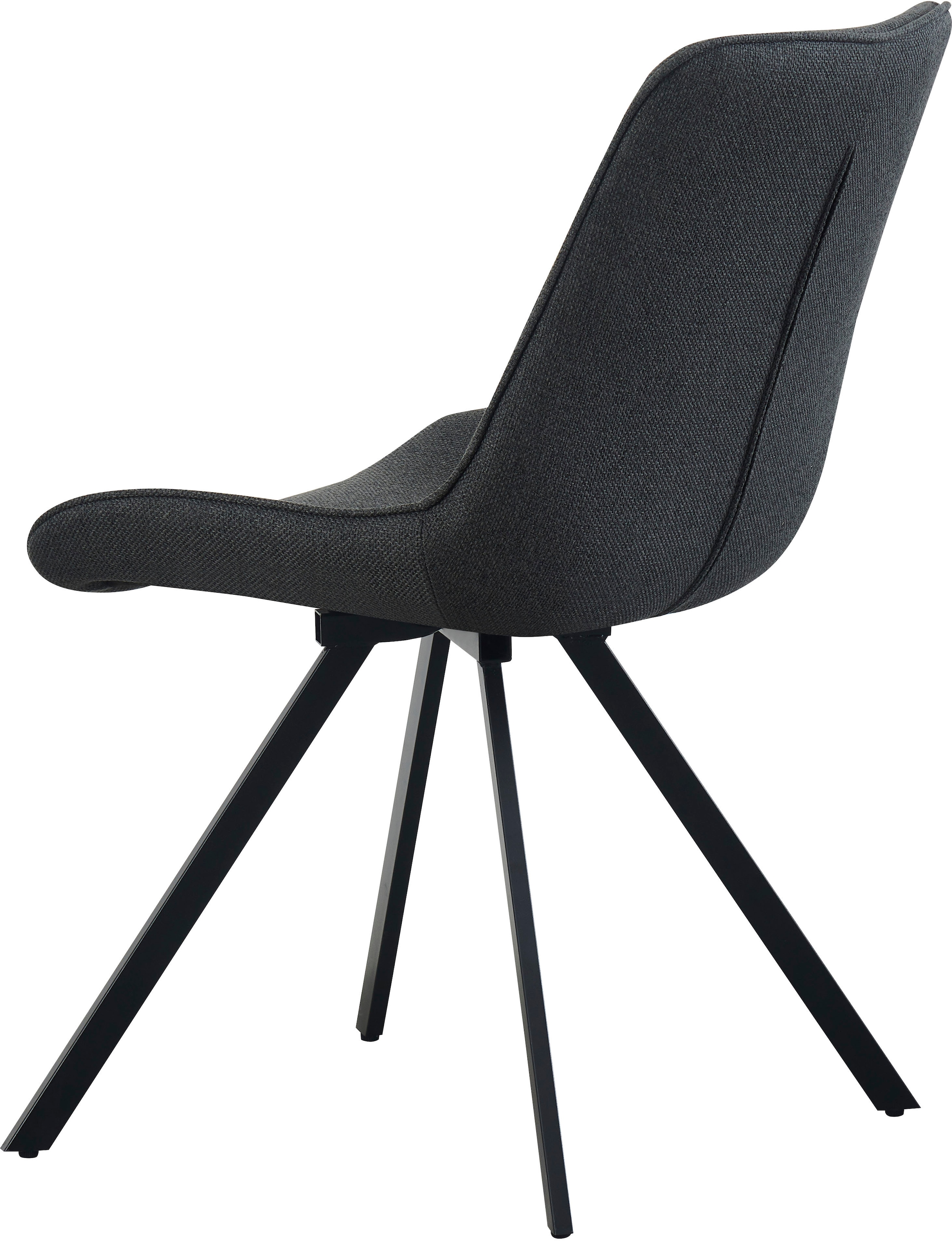 Home affaire Chaise pivotante »INUVIK, 2er Set, mit Metallgestell in matt schwarz« (Set) 2 cuisin verschiedenen Farben, Belsatbarkeit pro Stuhl 120 kg