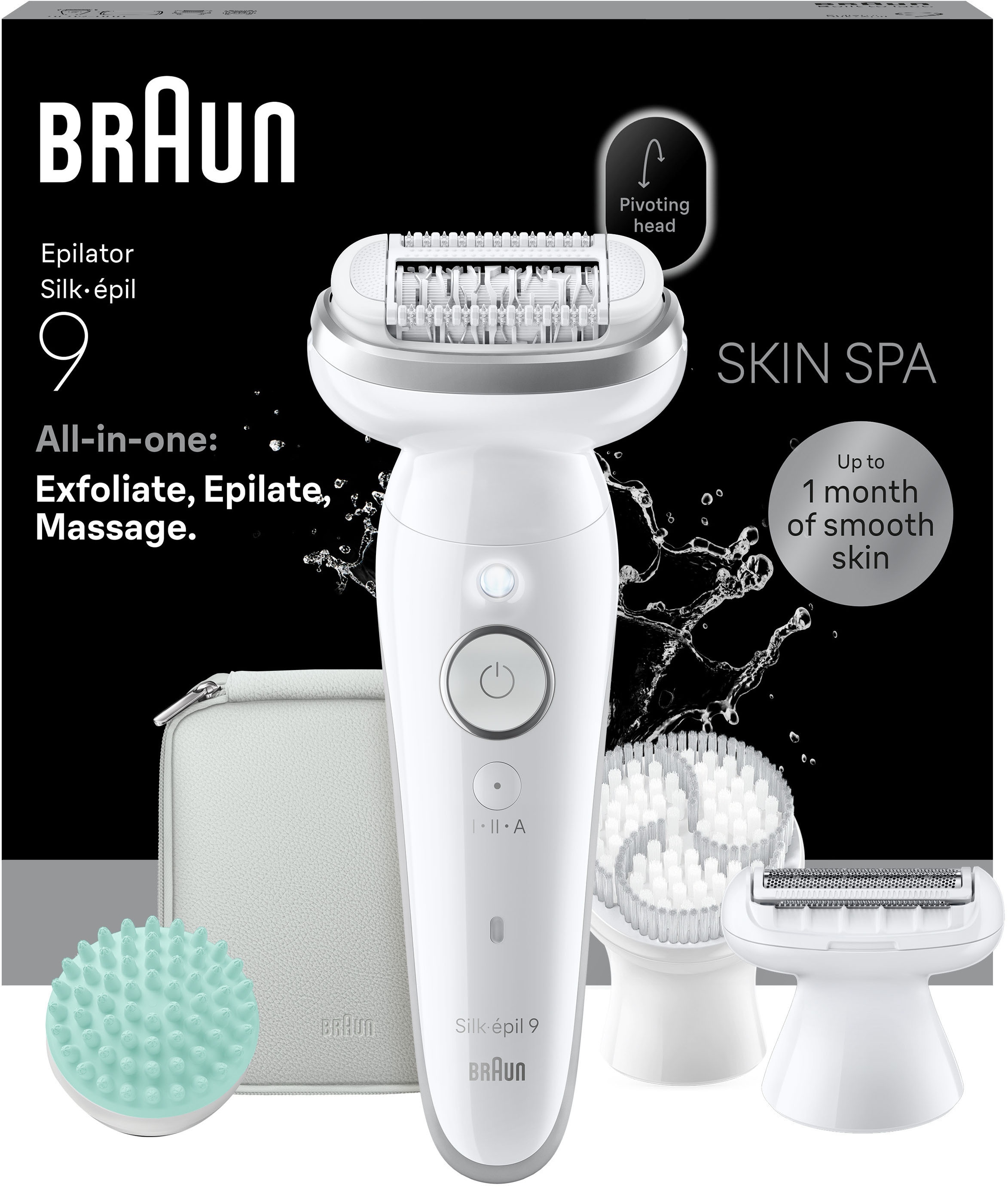 Image of Braun Epilierer "Silk-épil SkinSpa 9 SES9-080 (Modell 2026) 9-381 (Modell 2025)" Ganzkörper Beautyset mit Mini Rasierer für das Gesicht