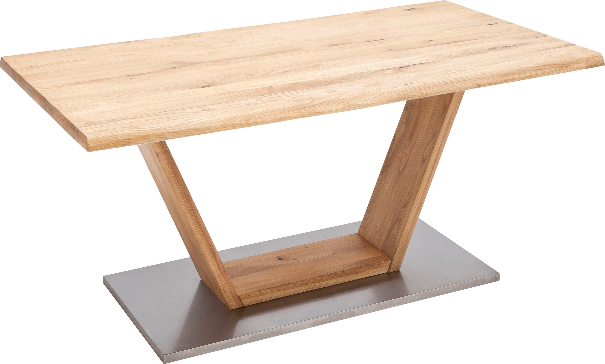 MCA furniture Esstisch »Greta«, Esstisch Massivholz mit Baumkante, gerader Kante oder Tischplatte