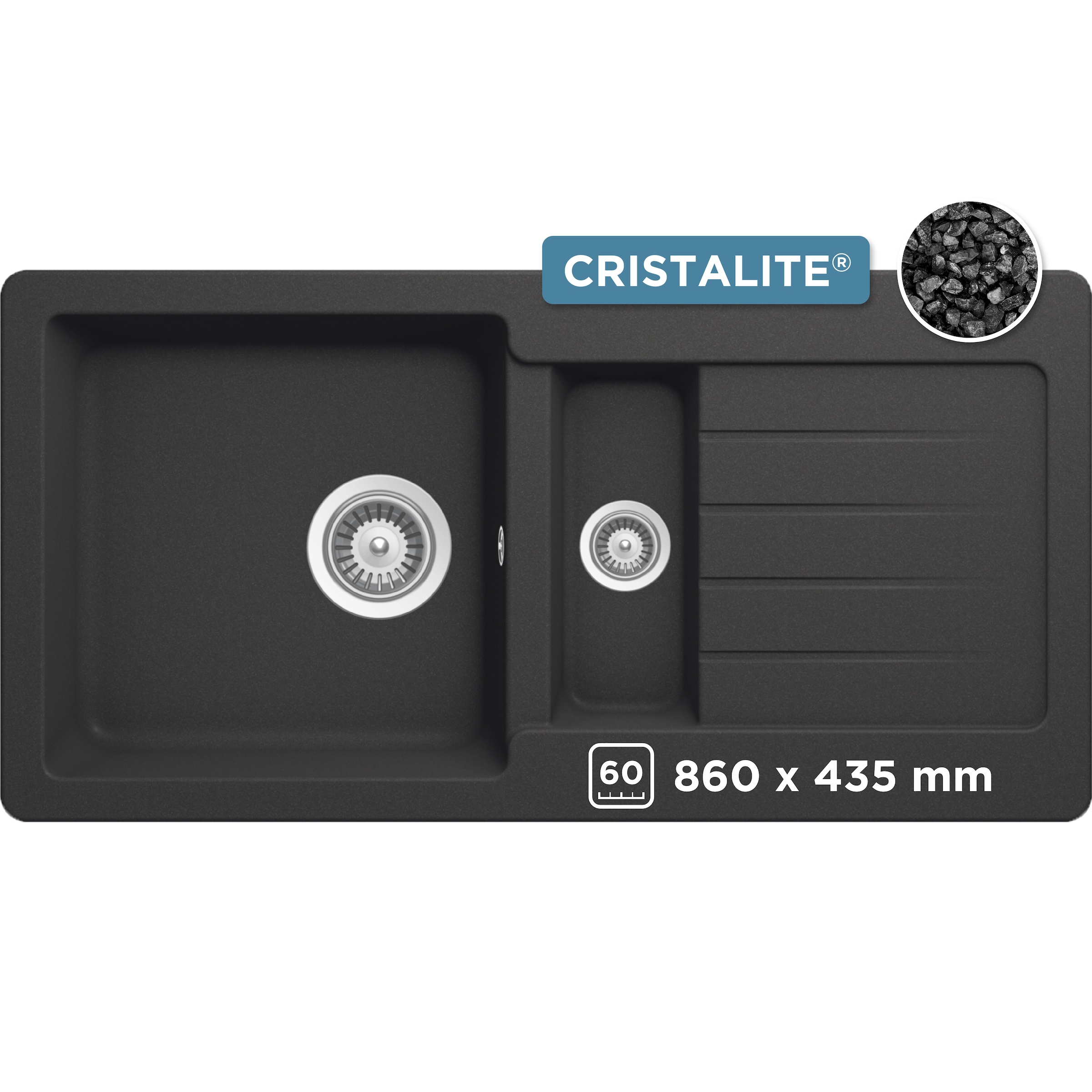 Image of Schock Granitspüle "Typos DS" mit Restebecken