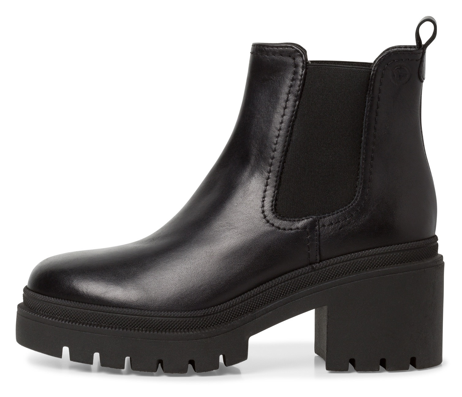 Image of Tamaris Chelseaboots Blockabsatz, Plateau, Stiefelette zum Schlupfen