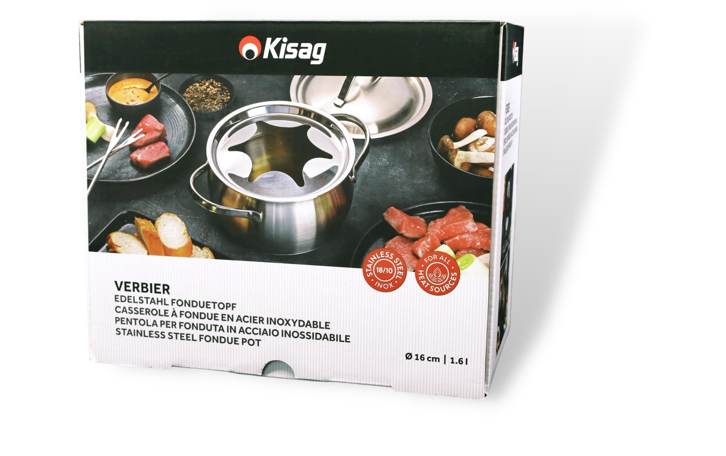 Fondue »Kisag edelstahl Fondue Topf Verbier«
