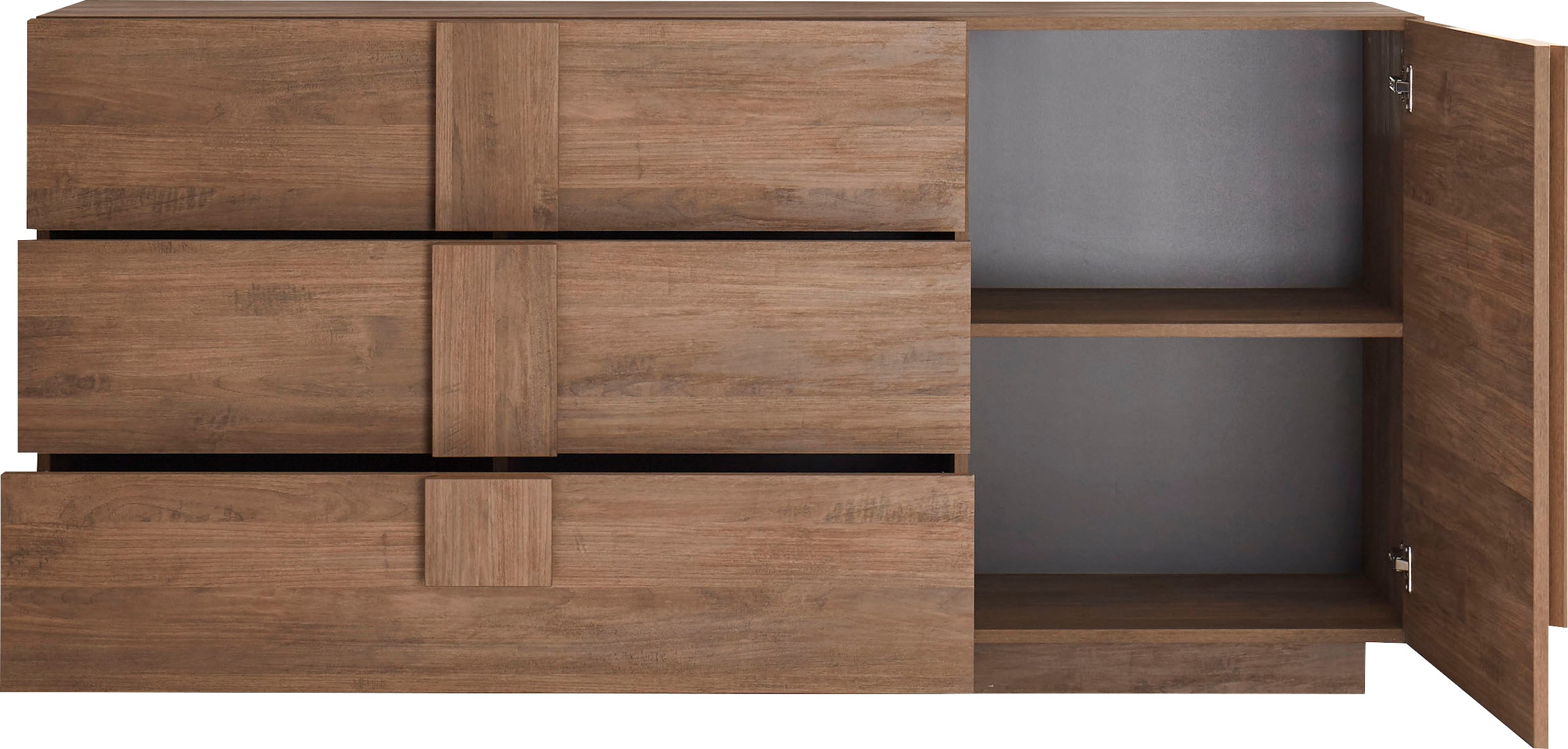 INOSIGN Sideboard »Jupiter, Breite 181 cm, Kommode 3 Türen- Soft Closing, 1 Schubkasten« , Anrichte, moderne Griffblende, FSC®, cleveres Stauraumkonzept