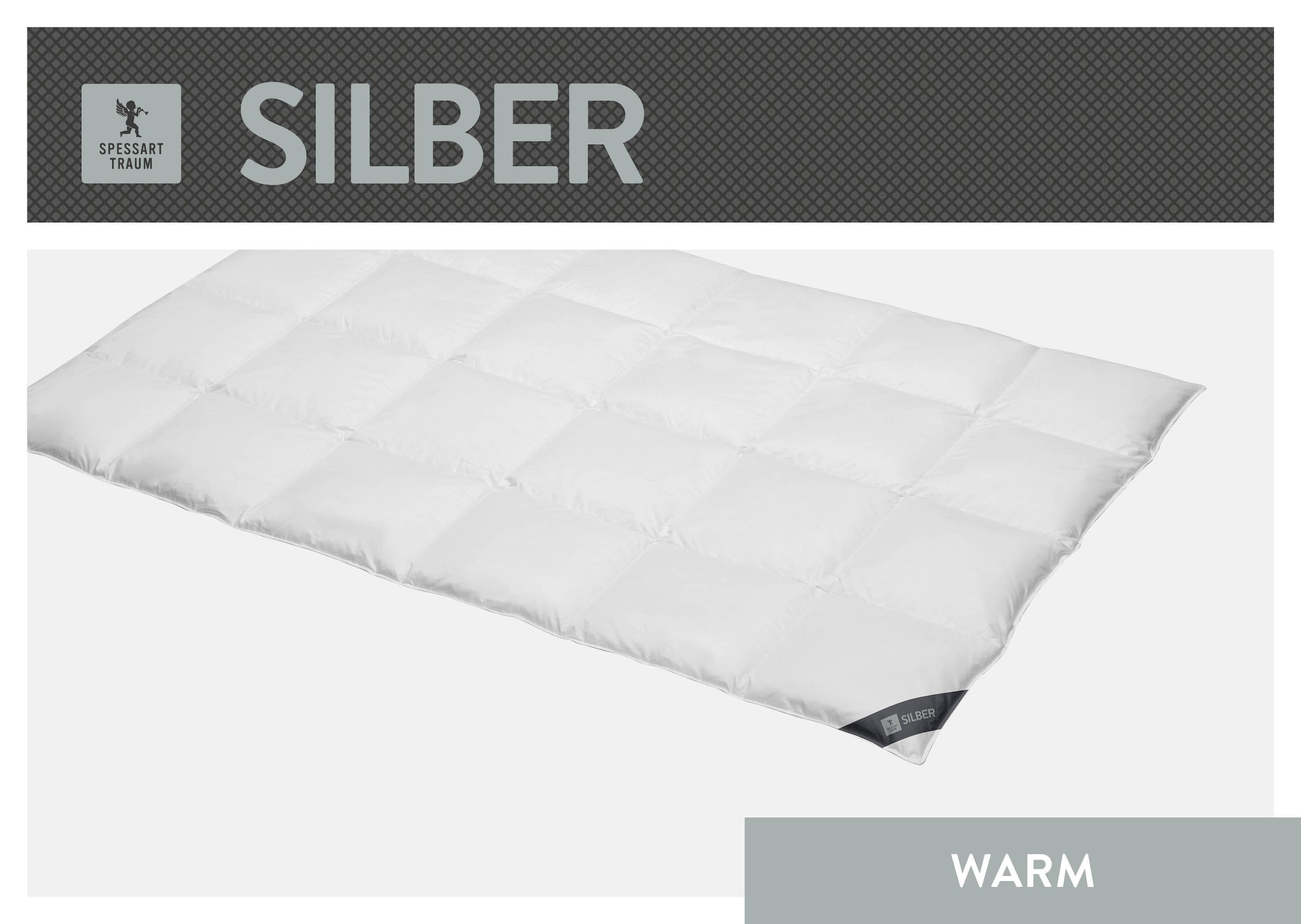 Image of SPESSARTTRAUM Daunenbettdecke "Silber" warm Füllung 100% Daunen 1 Stk. tlg. hergestellt in Deutschland, allergikerfreundlich