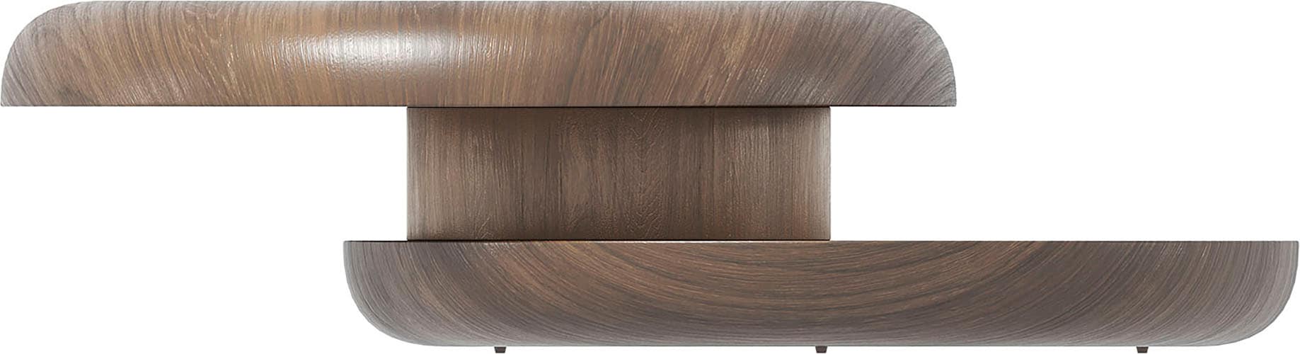 SalesFever Table basse »drehbar - runder Design-Wohnzimmertisch aus Holz« 1 cuis tlg. Stilvoller & moderner Tisch mit Echtholzfurnier, Ø 90 cm