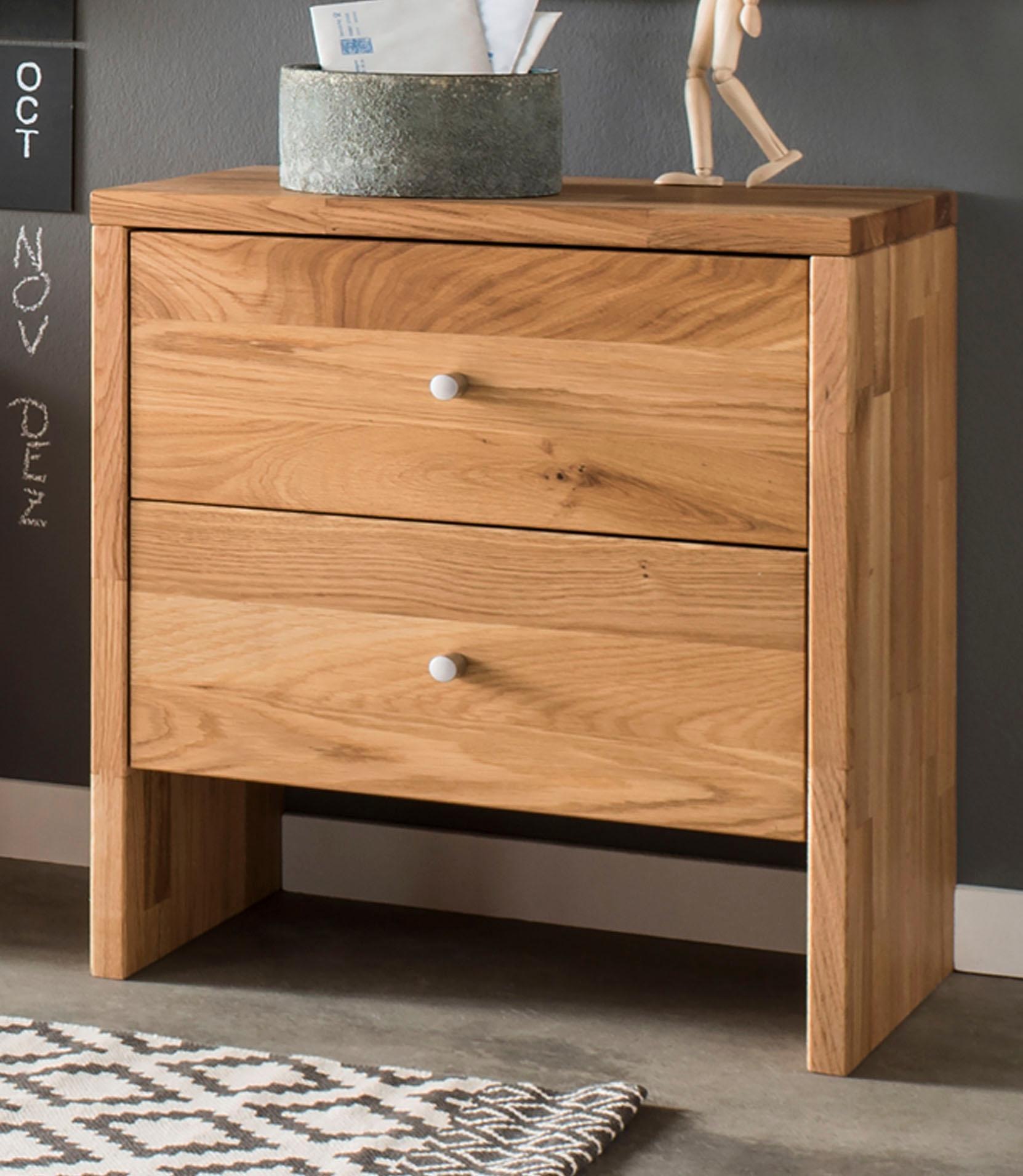 Image of Home affaire Kommode »Dura«, aus massiver Wildeiche mit 2 Schubladen, Breite 50 cm bei Ackermann Versand Schweiz