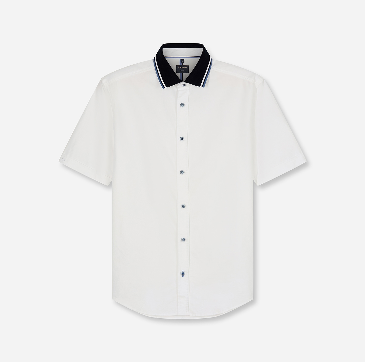 OLYMP Chemise à manches courtes Chemise de loisirs, col polo, coupe régulière