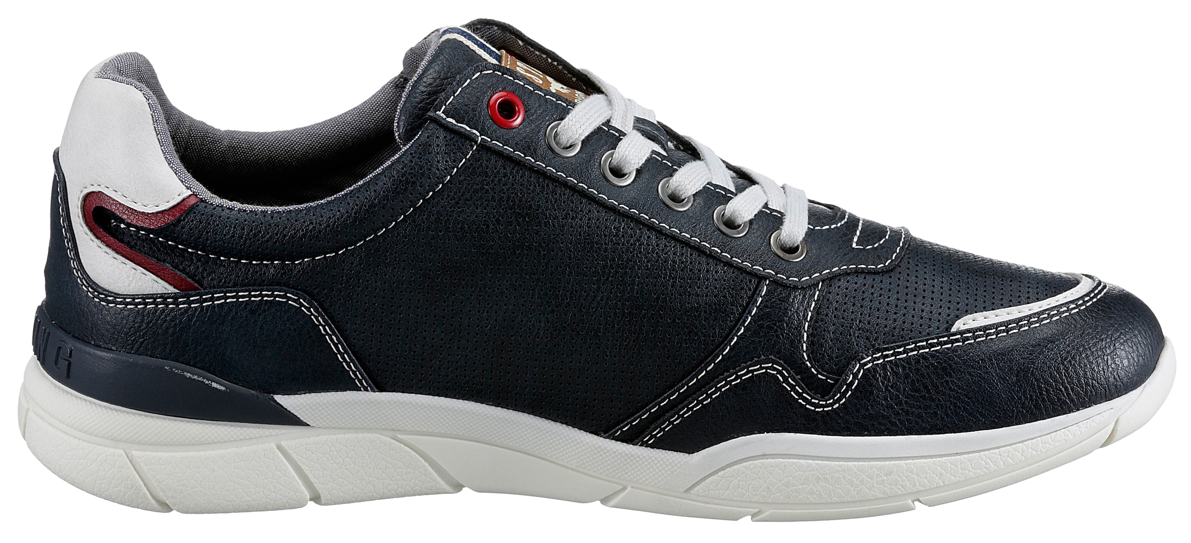 Mustang Shoes Sneaker, mit seitlichem Reissverschluss, Freizeitschuh, Halbschuh, Schnürschuh