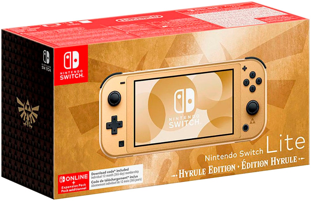 Nintendo Switch Set de consoles »Lite – Hyrule-Edition + Zelda: Echoes of Wisdom + Zelda-Schriftrolle« 32 Go