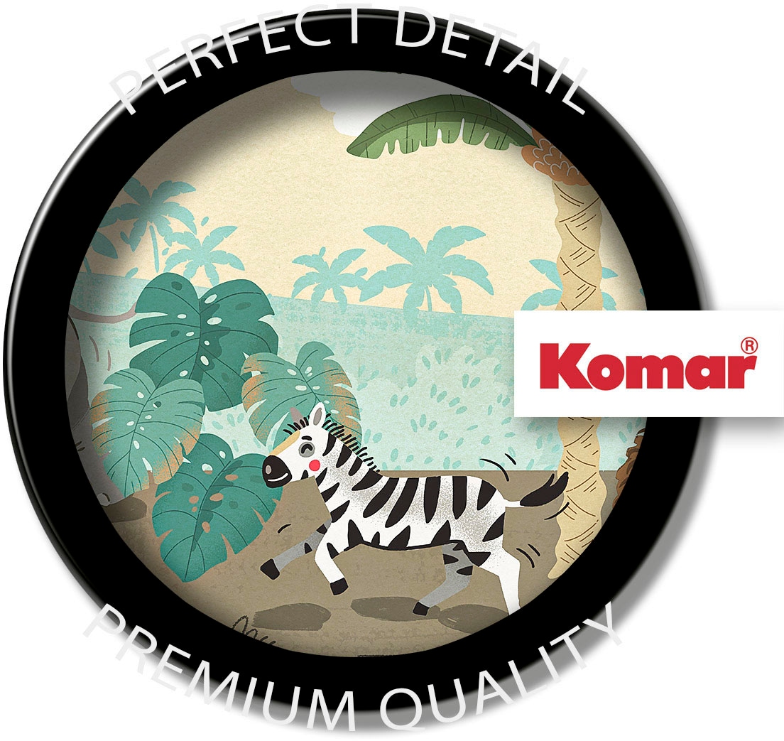 Komar Fototapete »Digitaldruck Vlies - Baby Safari - Grösse 350 x 250 cm«, bedruckt, Wohnzimmer, Schlafzimmer
