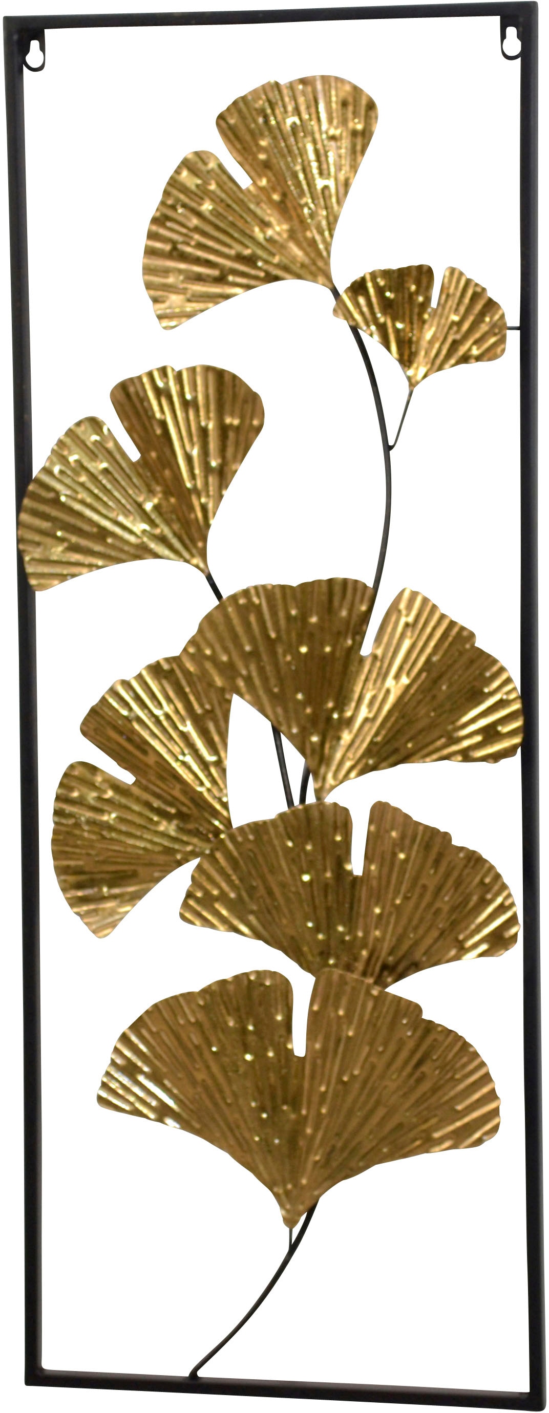 Image of HOFMANN LIVING AND MORE Wanddekoobjekt "Wanddekoration" Ginkgo Motiv in gold, mit Rahmen