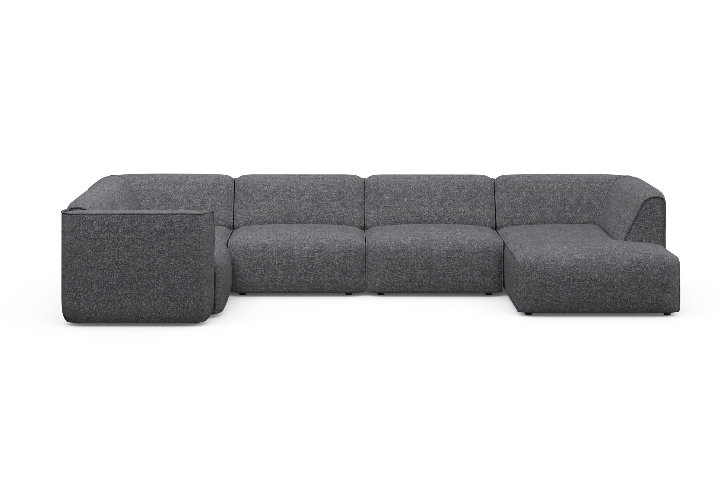 RAUM.ID Wohnlandschaft »Merid U-Form, jederzeit durch Module erweiterbar, B/T/H: 367/206/70 cm«, als Modul oder separat verwendbar, für individuelle Zusammenstellung