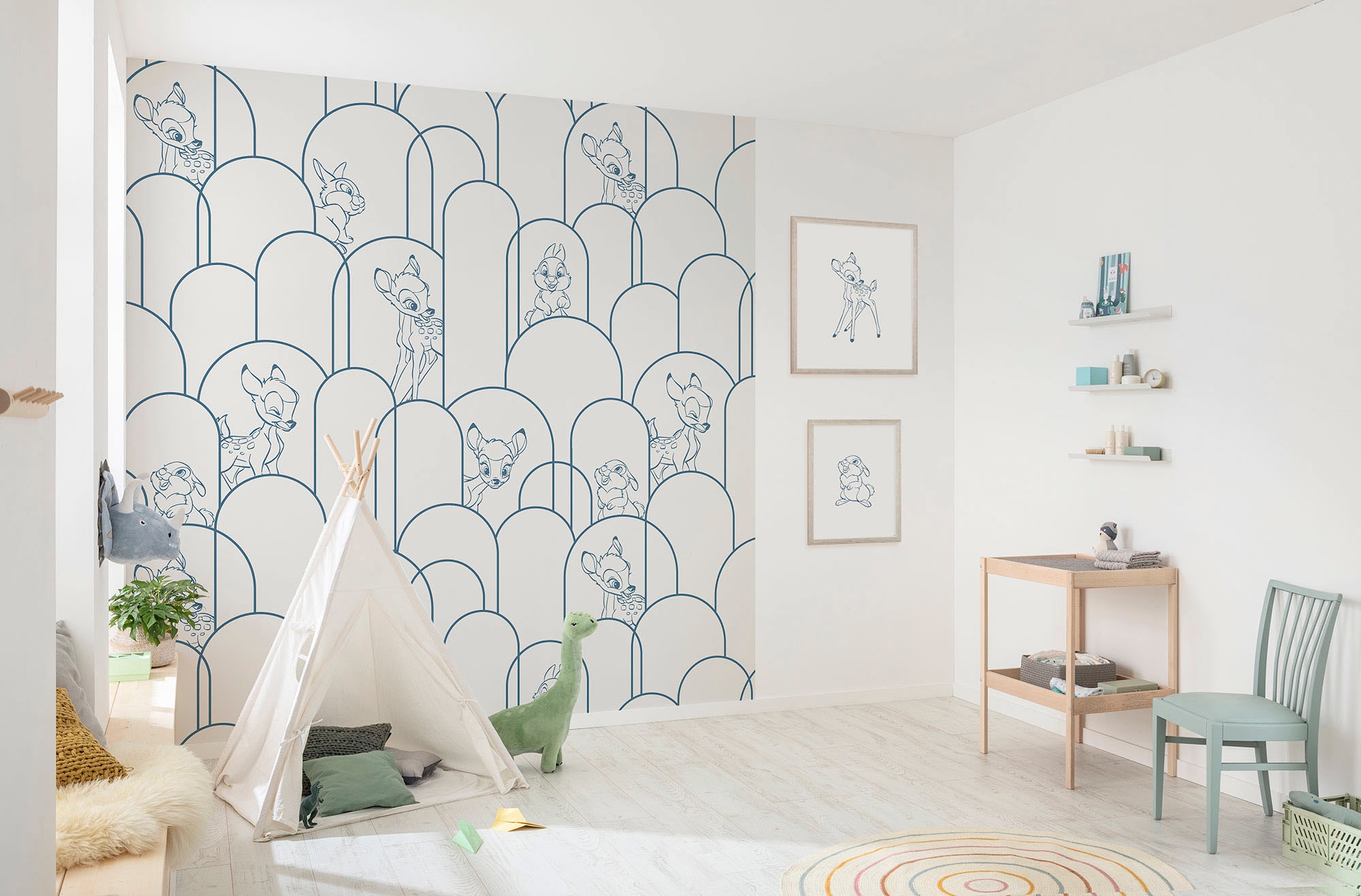 Komar Papier peint intissé »Digitaldruck Vlies -  Hide away Bambi - Grösse 250 x 250 cm« imprimé Kinderzimmer