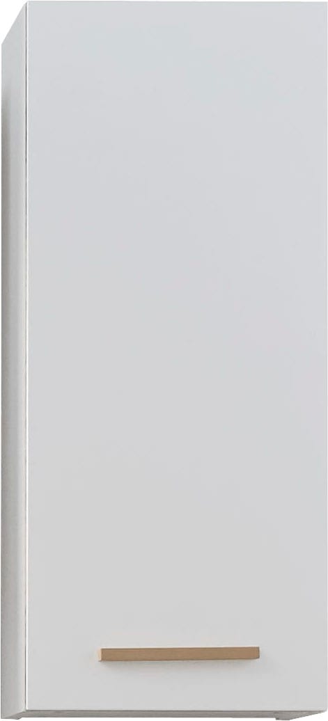 Saphir Armoire suspendue »Quickset 931 Wand-Badschrank mit 1 Tür, Weiss Glanz, 30 cm breit« Armoire suspendue de salle de bain avec amortisseur de porte, poignée en chêne