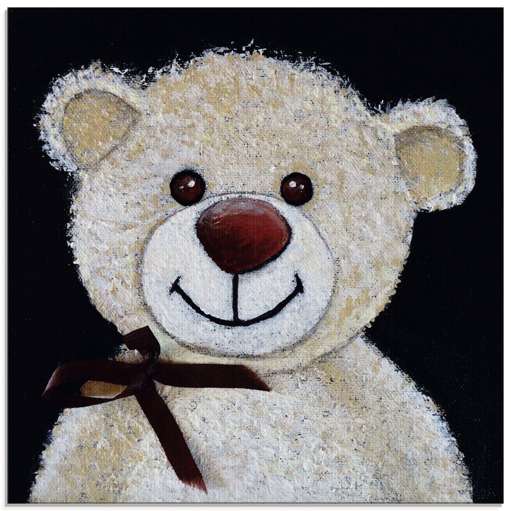Image of Artland Glasbild "Teddybär" Spielzeuge 1 Stk. tlg. in verschiedenen Grössen