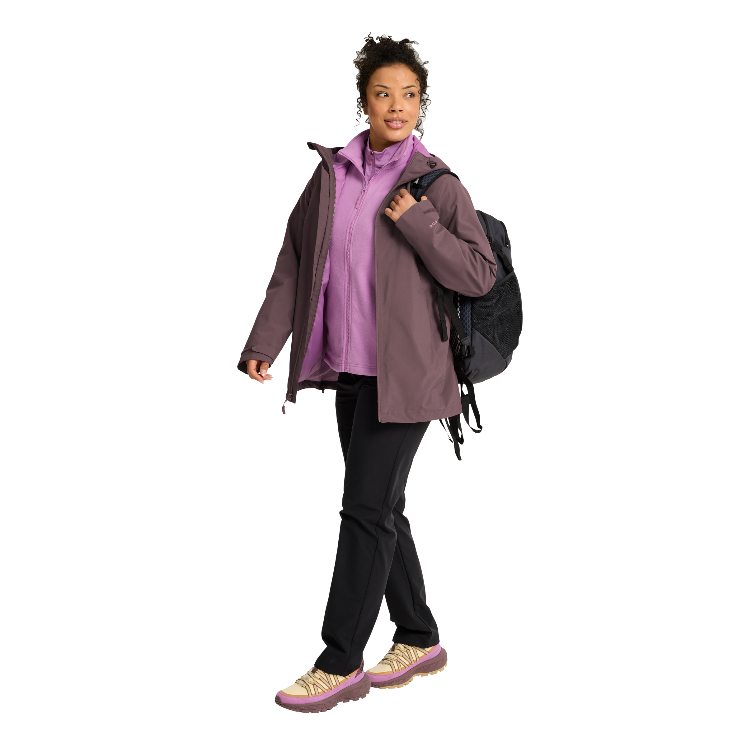 Jack Wolfskin Veste fonctionnelle 3 en 1 »MOONRISE 2 3IN1 JKT W« Veste fonction 3-en-1, pour la randonnée et autres activités de plein air,