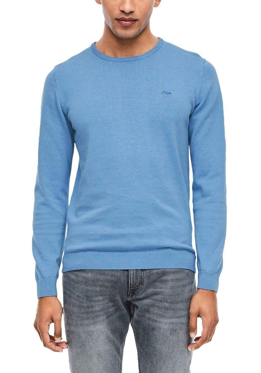 Image of s.Oliver Rundhalspullover, mit dezenter Logostickerei bei Ackermann Versand Schweiz