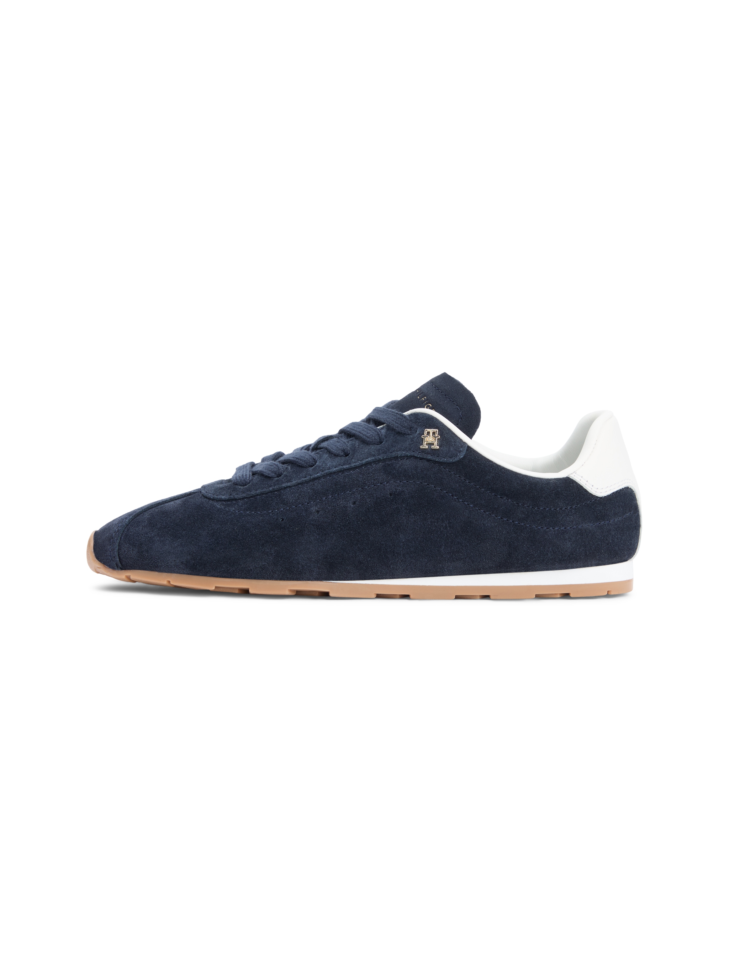 Tommy Hilfiger Sneakers »TH BELLA LOW RUNNER SUEDE«  Chaussure basse, à lacets, chaussure de loisirs avec empiècement talon contrasté