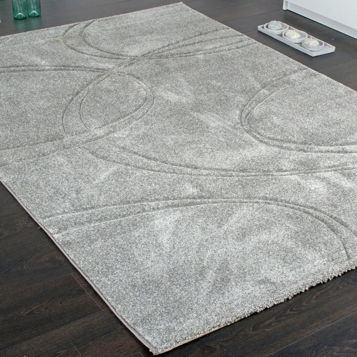 Paco Home Teppich »Brilliance 757«, rechteckig, 18 mm Höhe, Kurzflor, mit 3D-Design, ideal im Wohnzimmer & Schlafzimmer