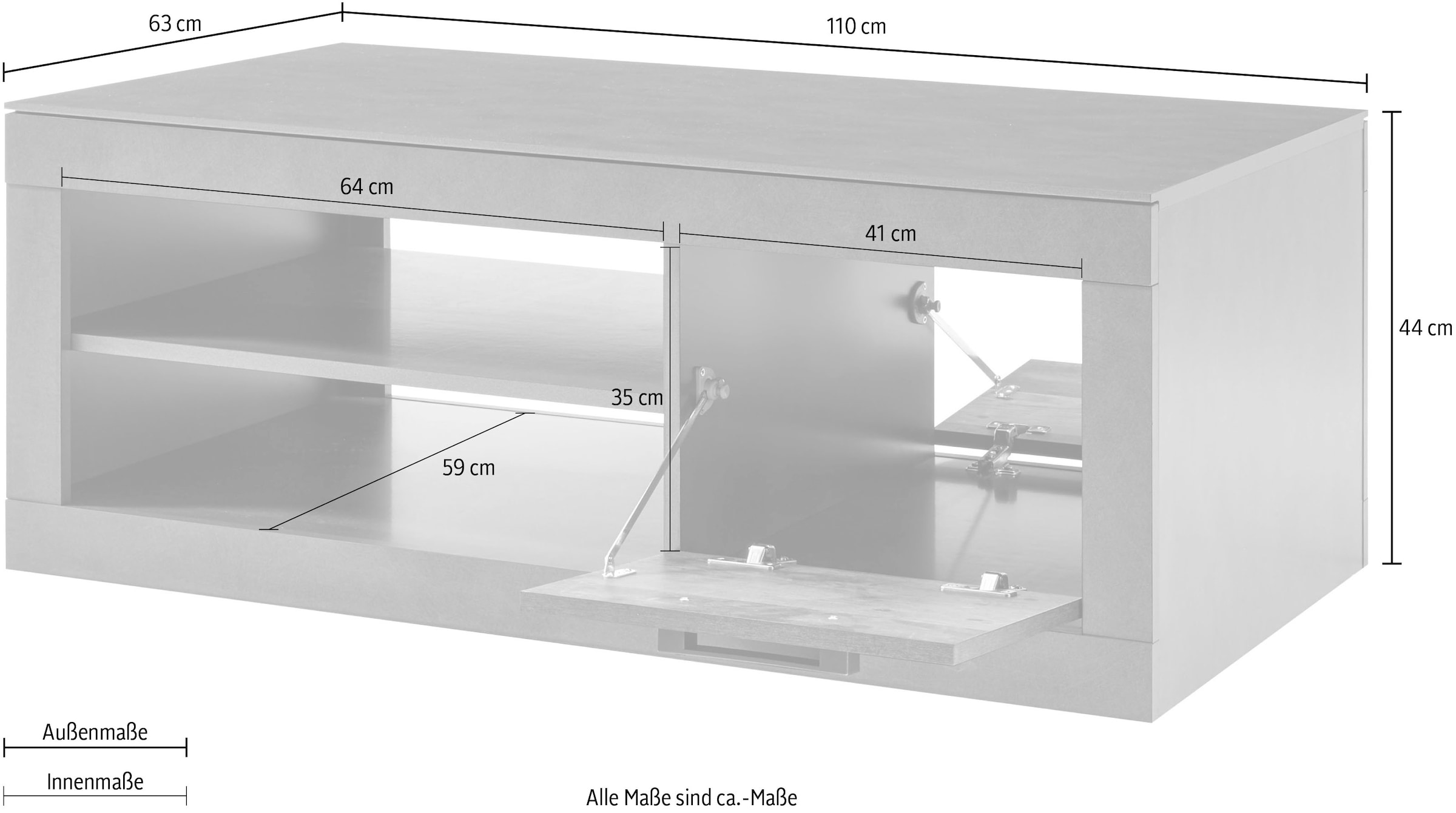 Home affaire Couchtisch »BROOKLYN«, Breite ca. 110 cm