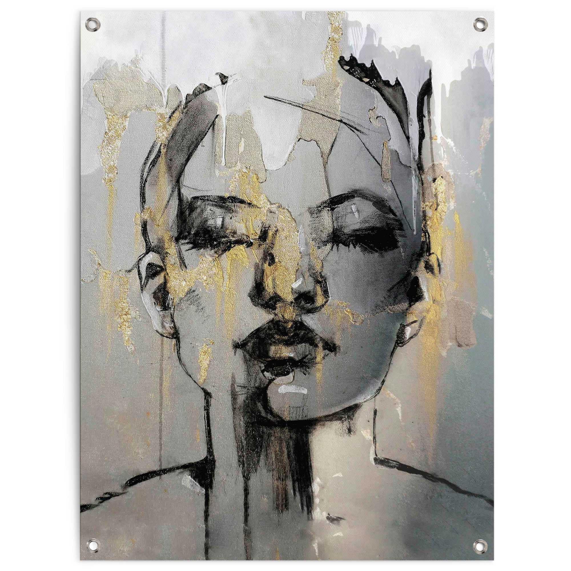 Image of Reinders Poster "Goldenes Gesicht" Outdoor für Garten oder Balkon