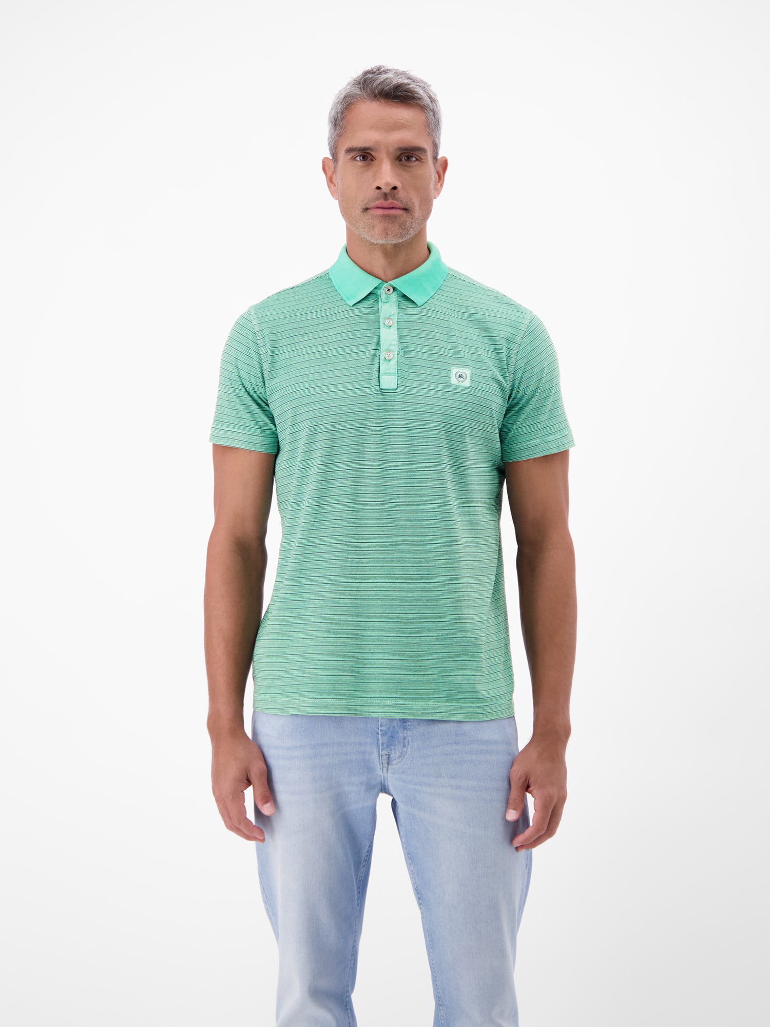 Image of LERROS Poloshirt "Poloshirt mit Fineliner-Optik, 100 % Baumwolle"