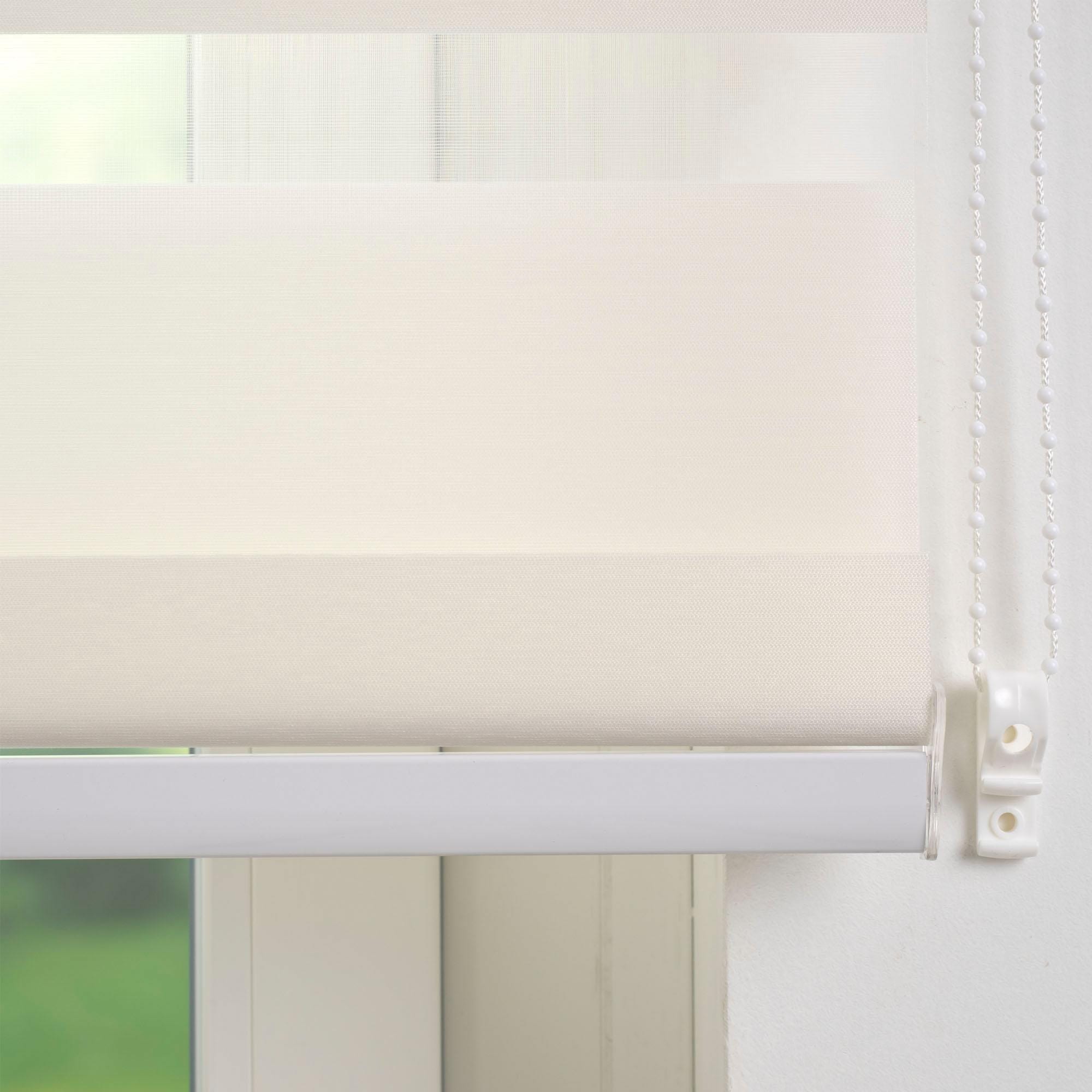 Liedeco Doppelrollo »DUO-Rollo mit 20 cm Streifen«, Lichtschutz, mit Bohren, im Fixmass