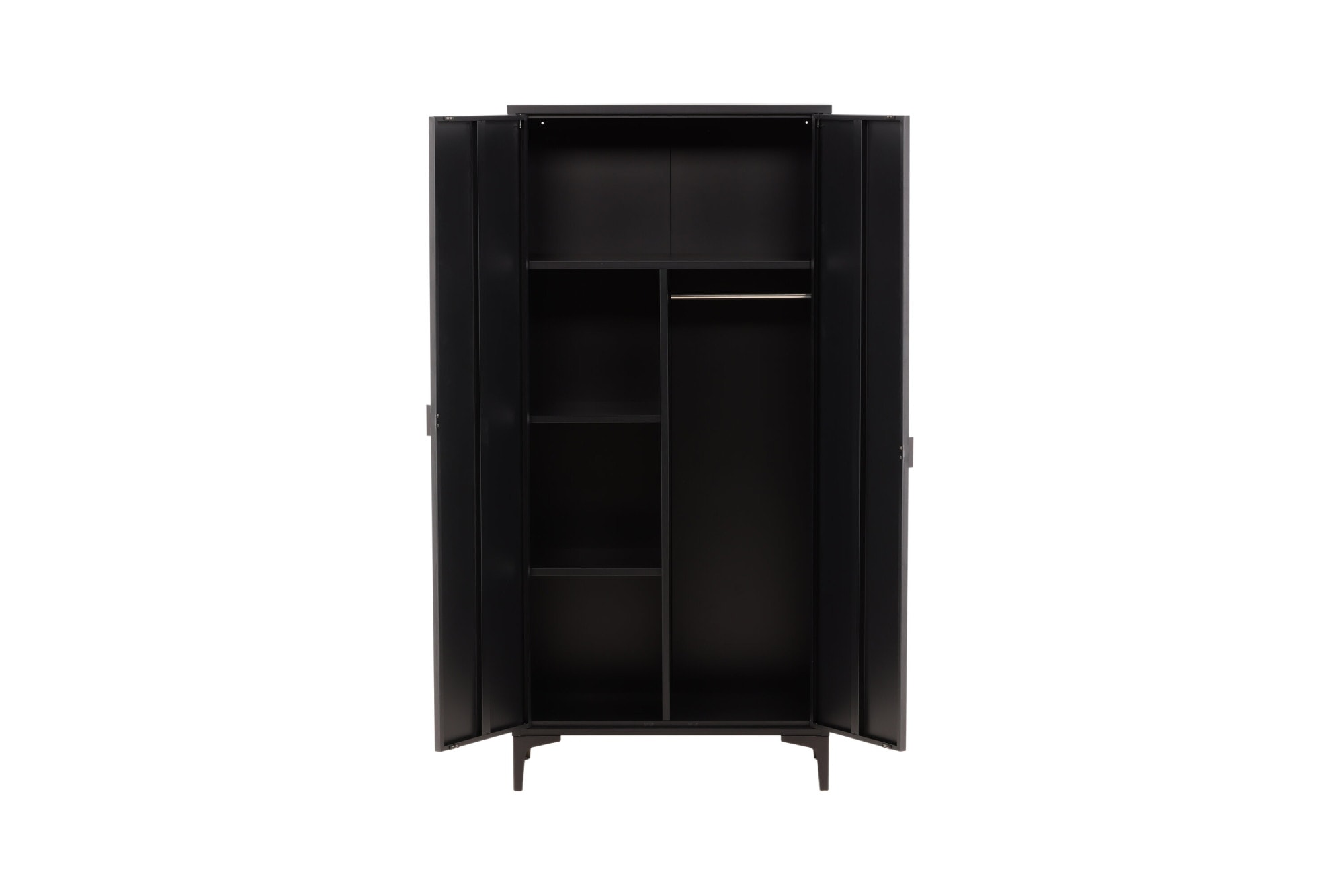 Venture Home Garderobenschrank »Piring, Stauraumschrank aus Stahl, 2 Türen, Höhe 183 cm« Garderobenschrank, Pulverbeschichtung, Stange, Einlegeböden, modern