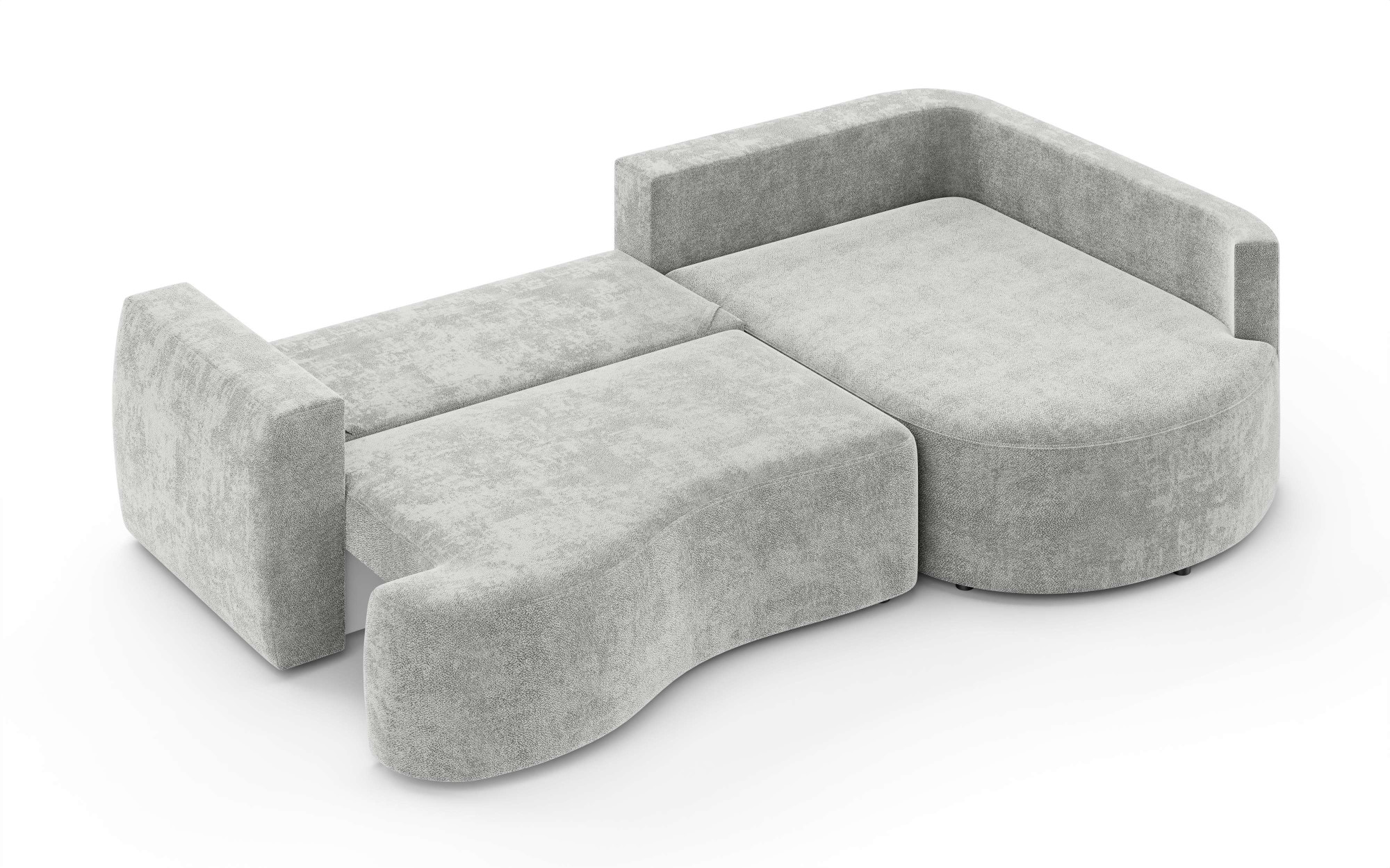 Home affaire Ecksofa »Kahekili, Schlafsofa mit Bettkasten, Masse B/T/H: 255/181/90/ cm« L-Form mit Wellenunterfederung, 7 Rückenkissen und 2 Zierkissen