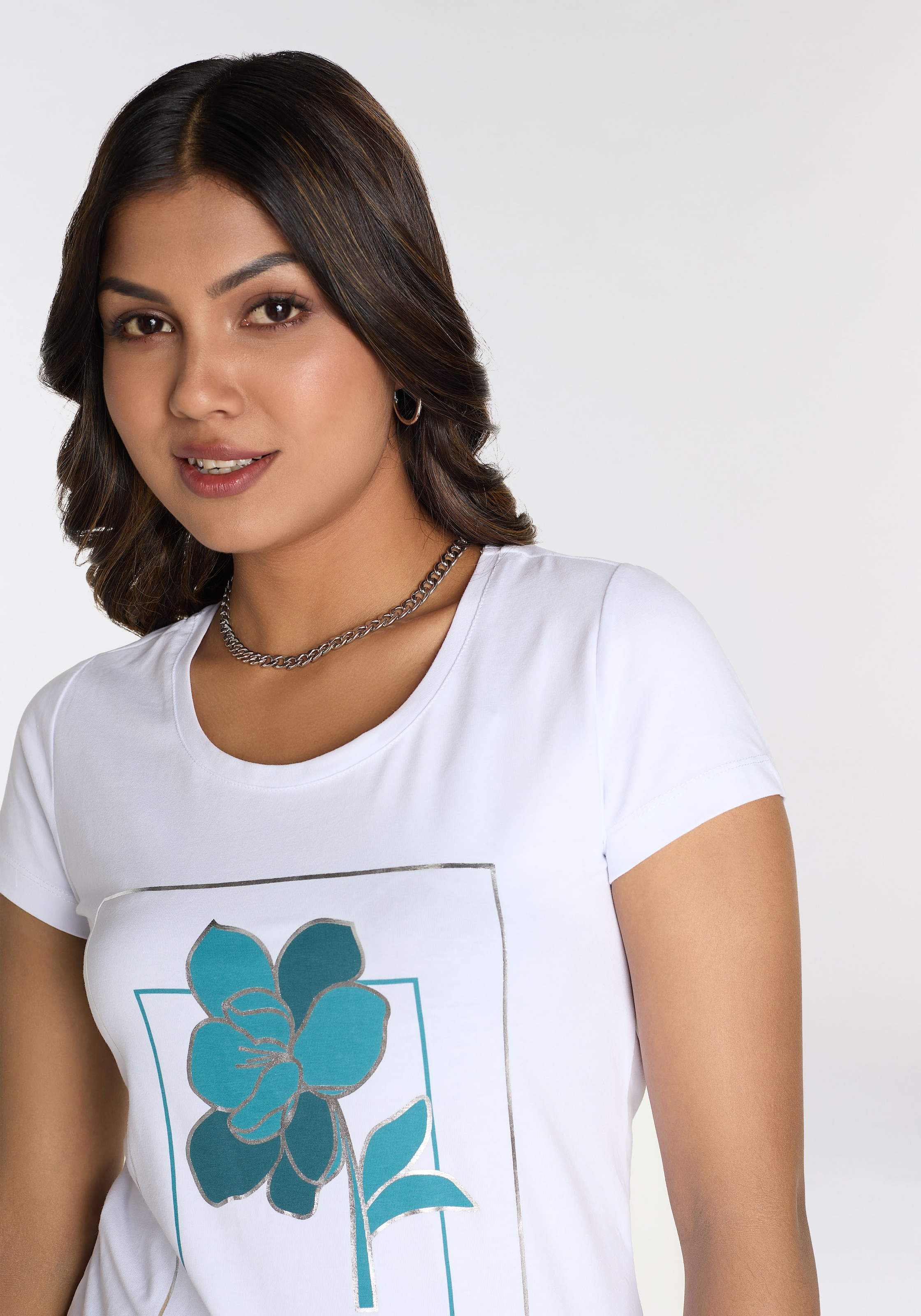 Laura Scott T-Shirt, mit modischem Frontprint - NEUE KOLLEKTION