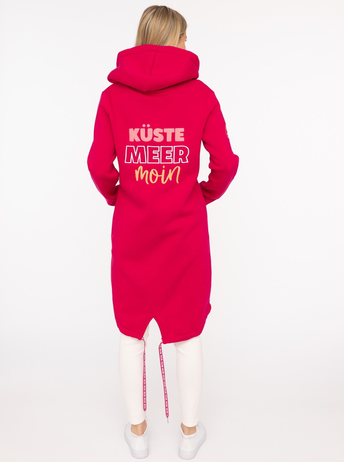 Zwillingsherz Manteau en jersey »"Küste Meer Moin"« mit grossem Motiv am Rücken