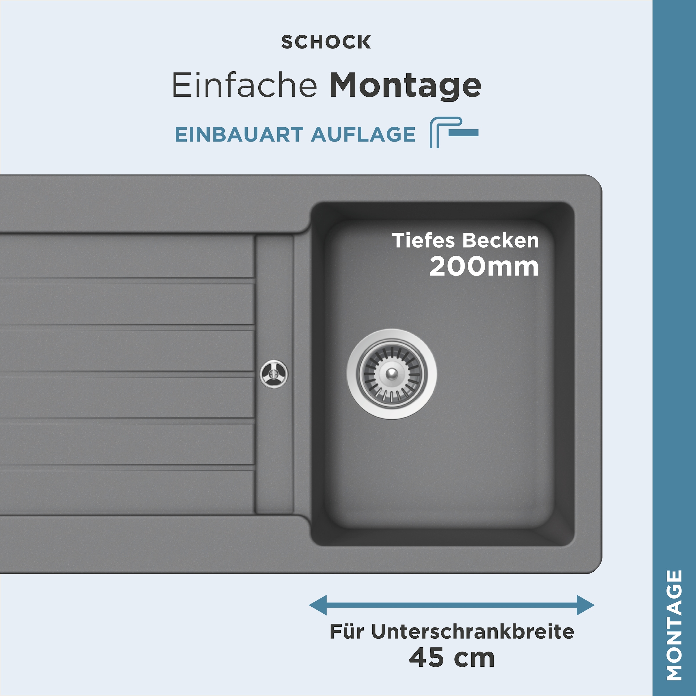 Schock Évier en granit »Typos D-100«