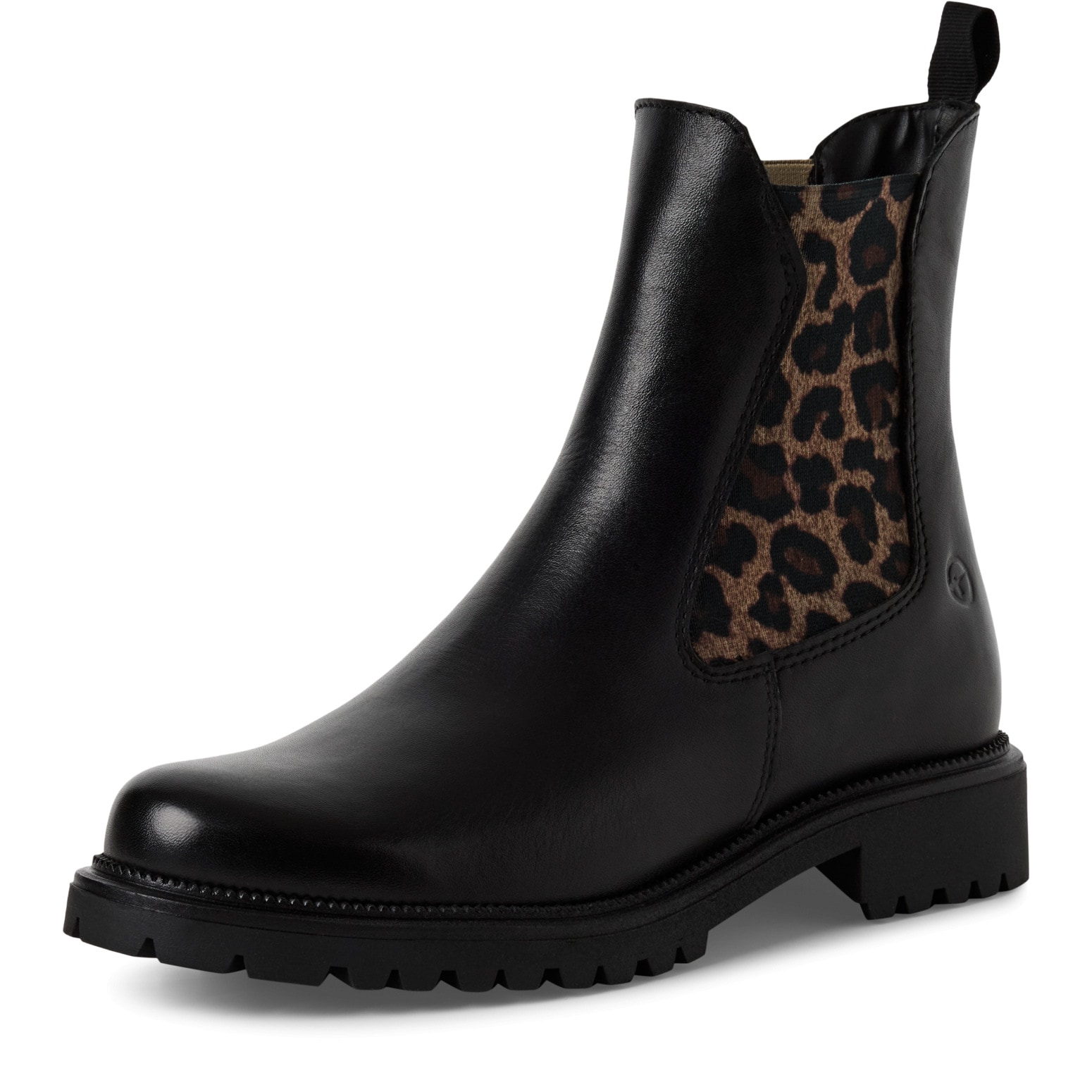 Image of Tamaris Chelseaboots Blockabsatz, Schlupfboots mit beidseitigen Stretcheinsätzen