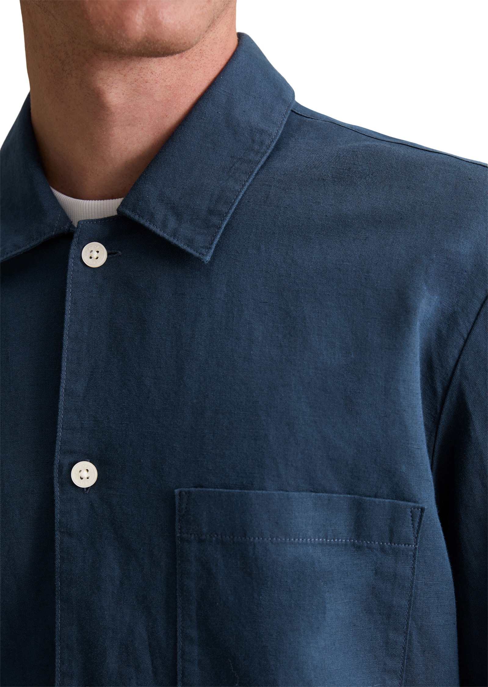 Marc O'Polo DENIM Langarmhemd, relaxed, Leinenmischung
