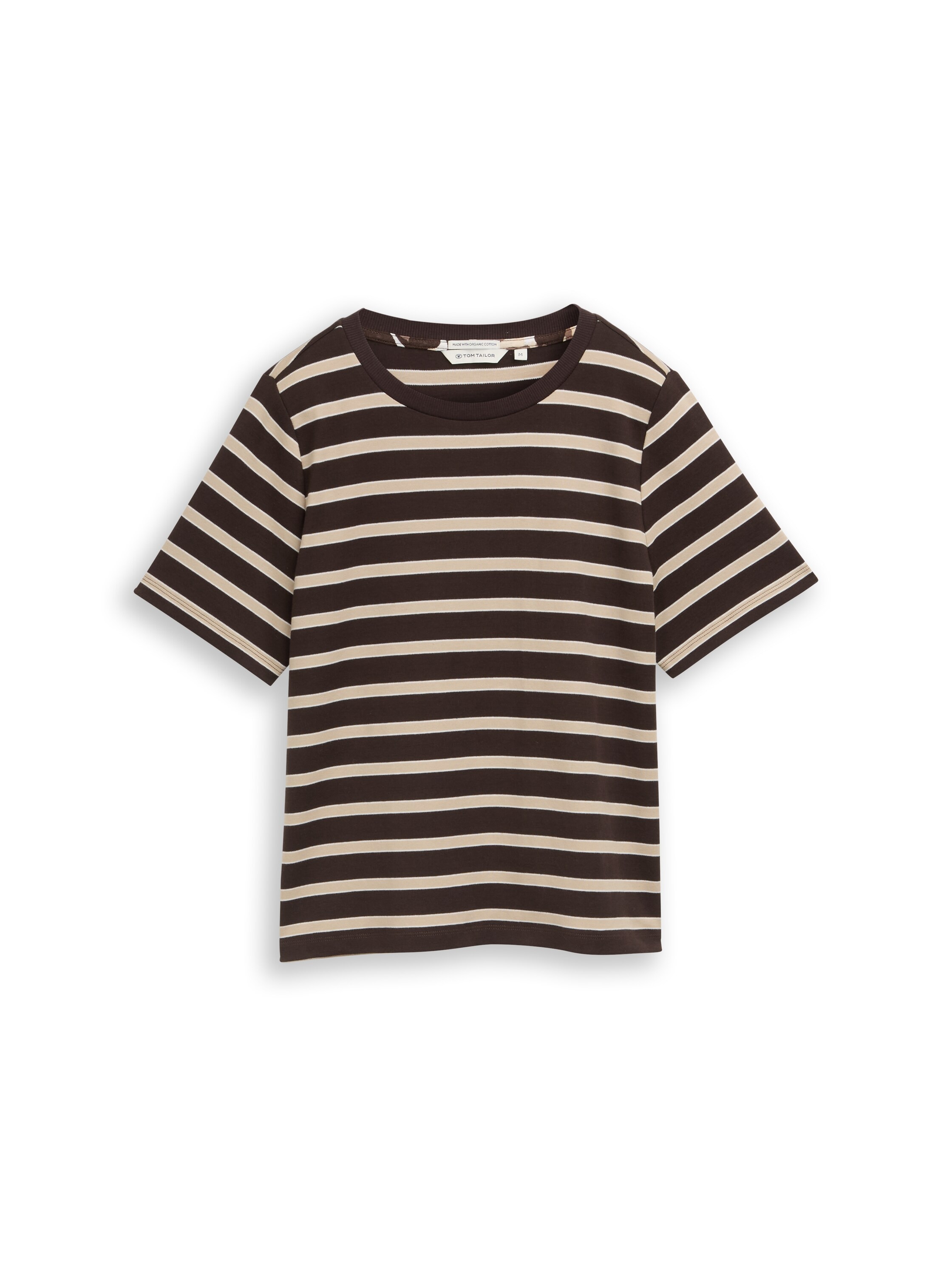 TOM TAILOR T-shirt à manches courtes T-shirt d'été avec imprimés et col rond,