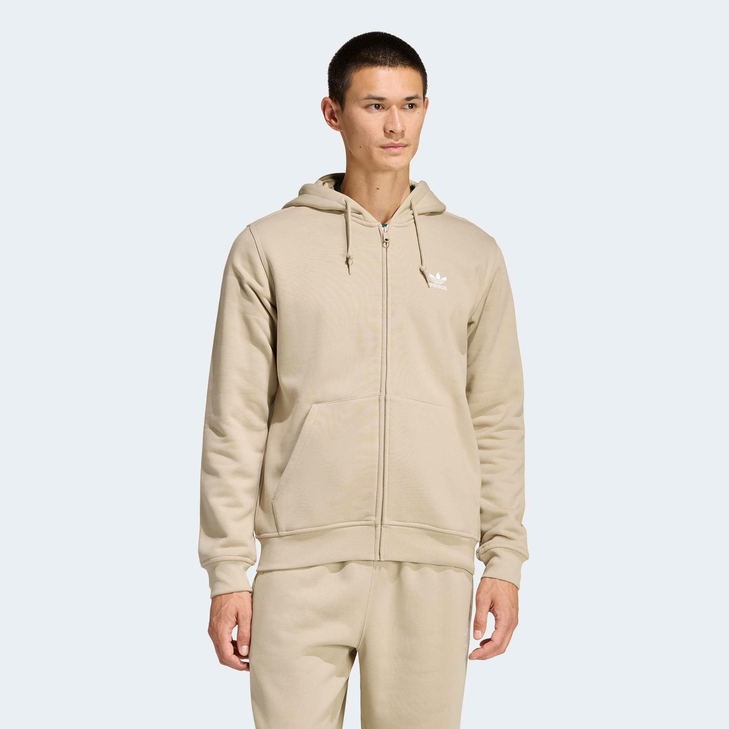 Image of adidas Originals Kapuzensweatshirt "TREFOIL ESSENTIALS", Full Zip Hoddie, Kapuzenpullover, Kapuzenjacke mit Reissverschluss