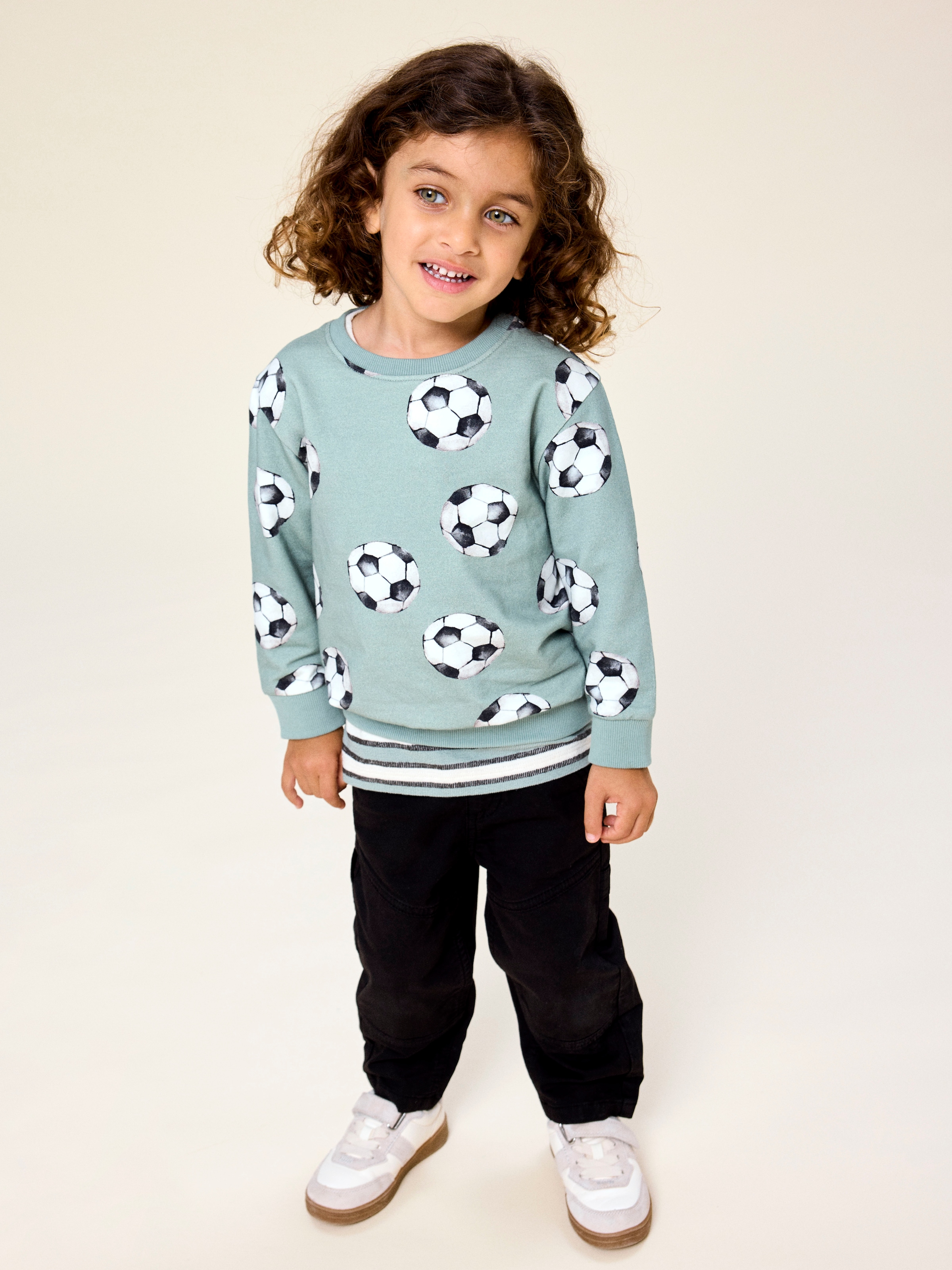 Name It Sweat-shirt »NMMLOUIE LS NREG SWEAT BRU BOX«, mélange coton, coupe régulière
