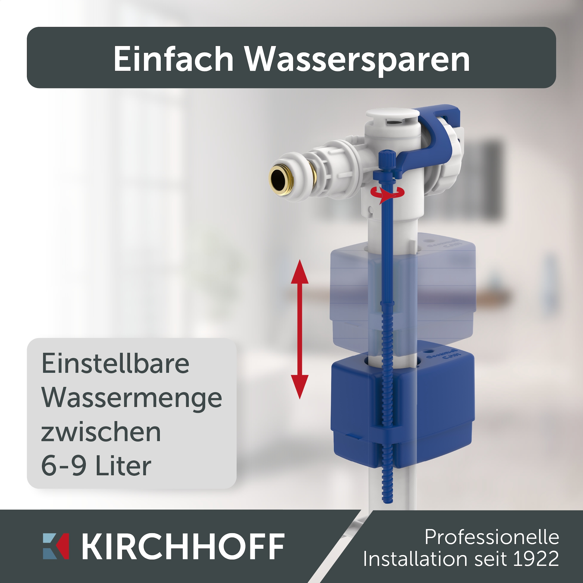 Kirchhoff Füllventil Universal-Schwimmerventil, 6-9 Liter