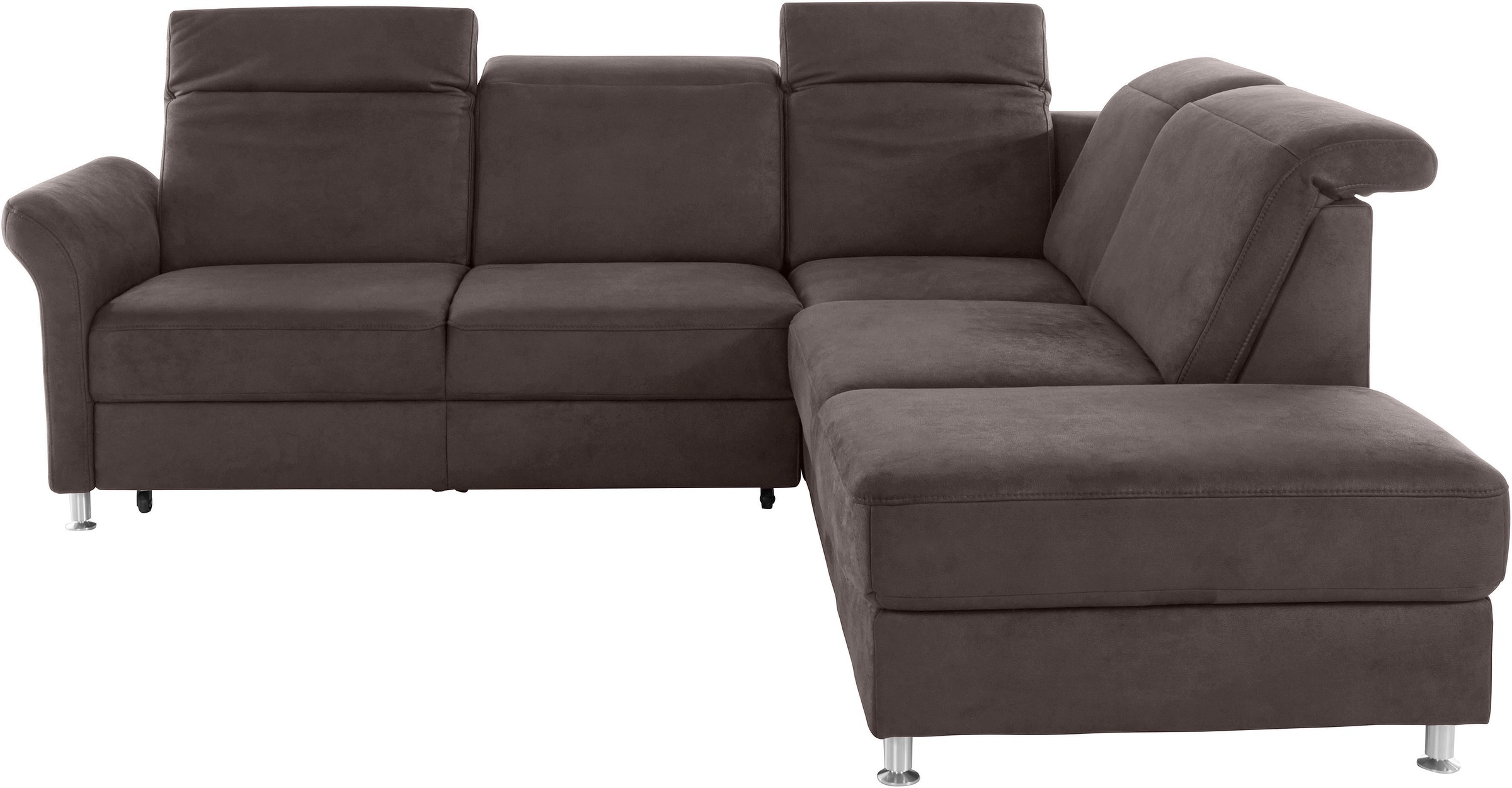 sit&more Ecksofa »Darwin L-Form«, inklusive Federkern, wahlweise mit Kopfteilverstellung, Bettfunktion