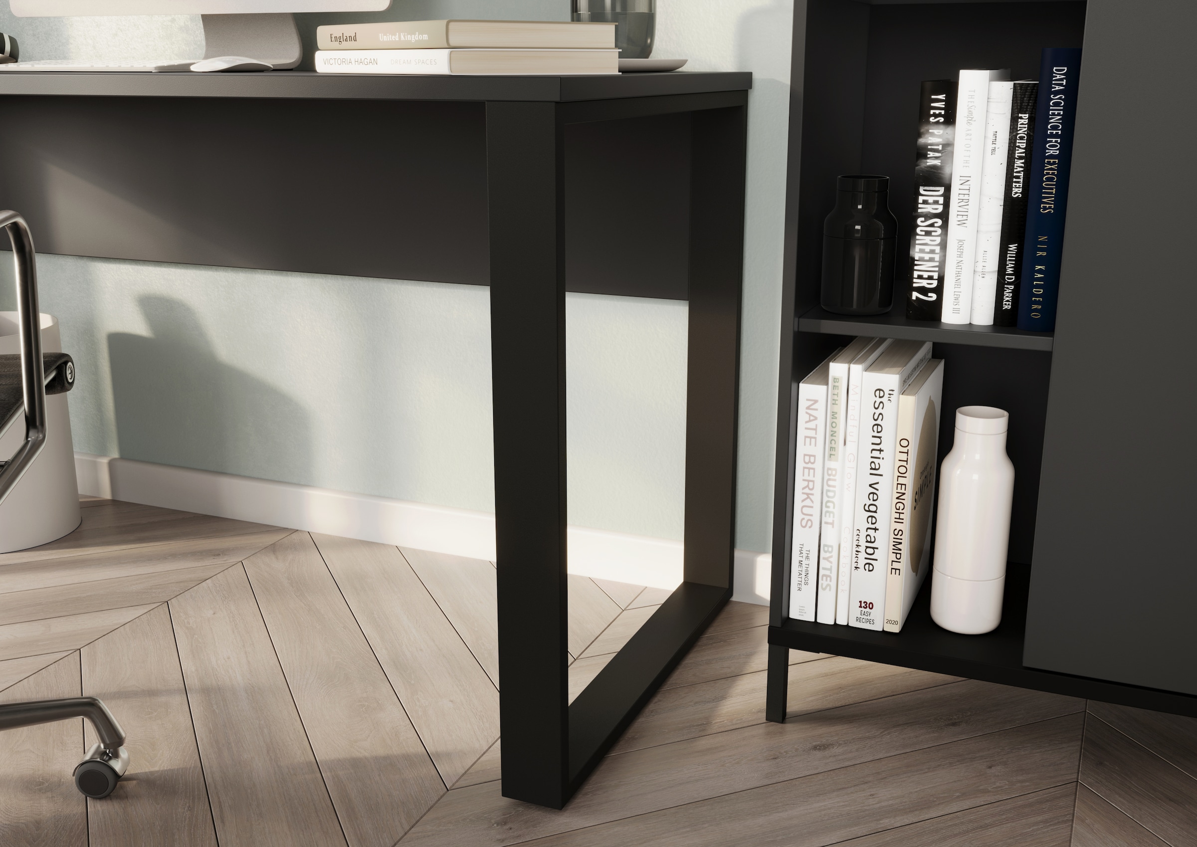 GERMANIA Schreibtisch »GW-Rovigo« 1 Stk. tlg. mit Blende, frei in den Raum stellbar, Breite 150 cm, Made in Germany