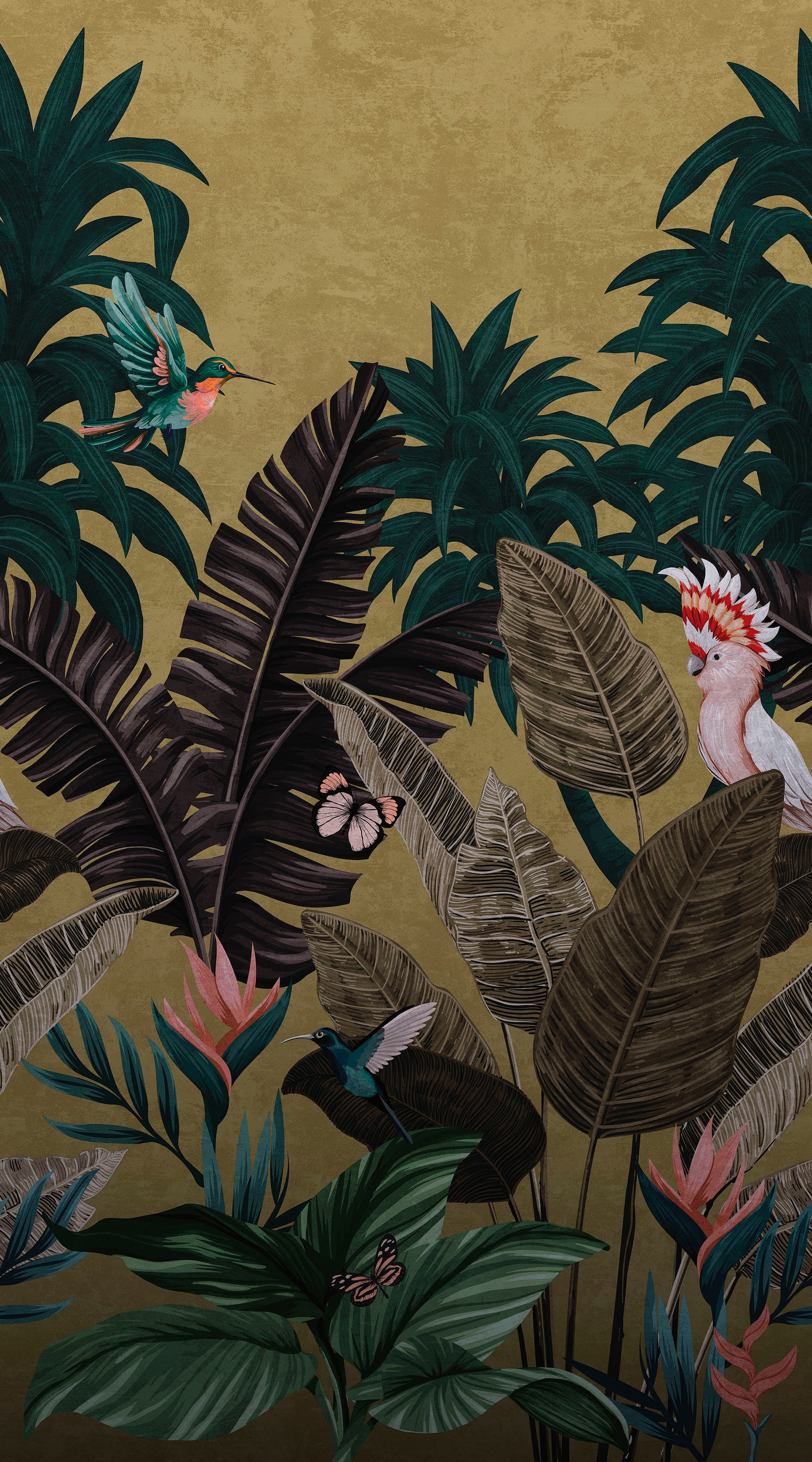 Fashion for walls Papier peint photo »Tropical Twilight« floral lisse Phthalate frei