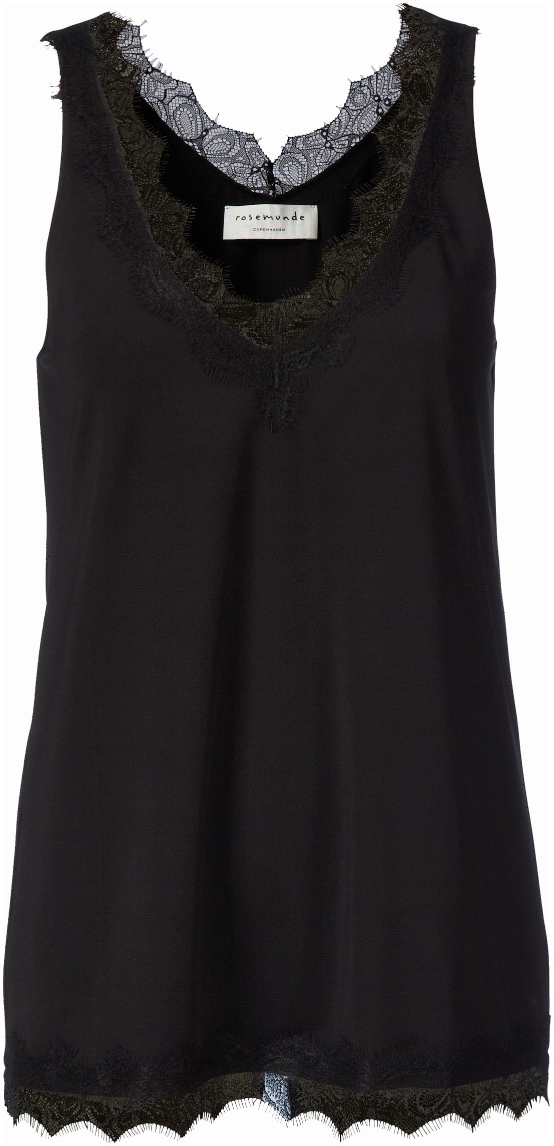 Image of rosemunde Spitzentop "Billie Tank Top" Vintage-Spitzenbesatz an V- Ausschnitt und Saum