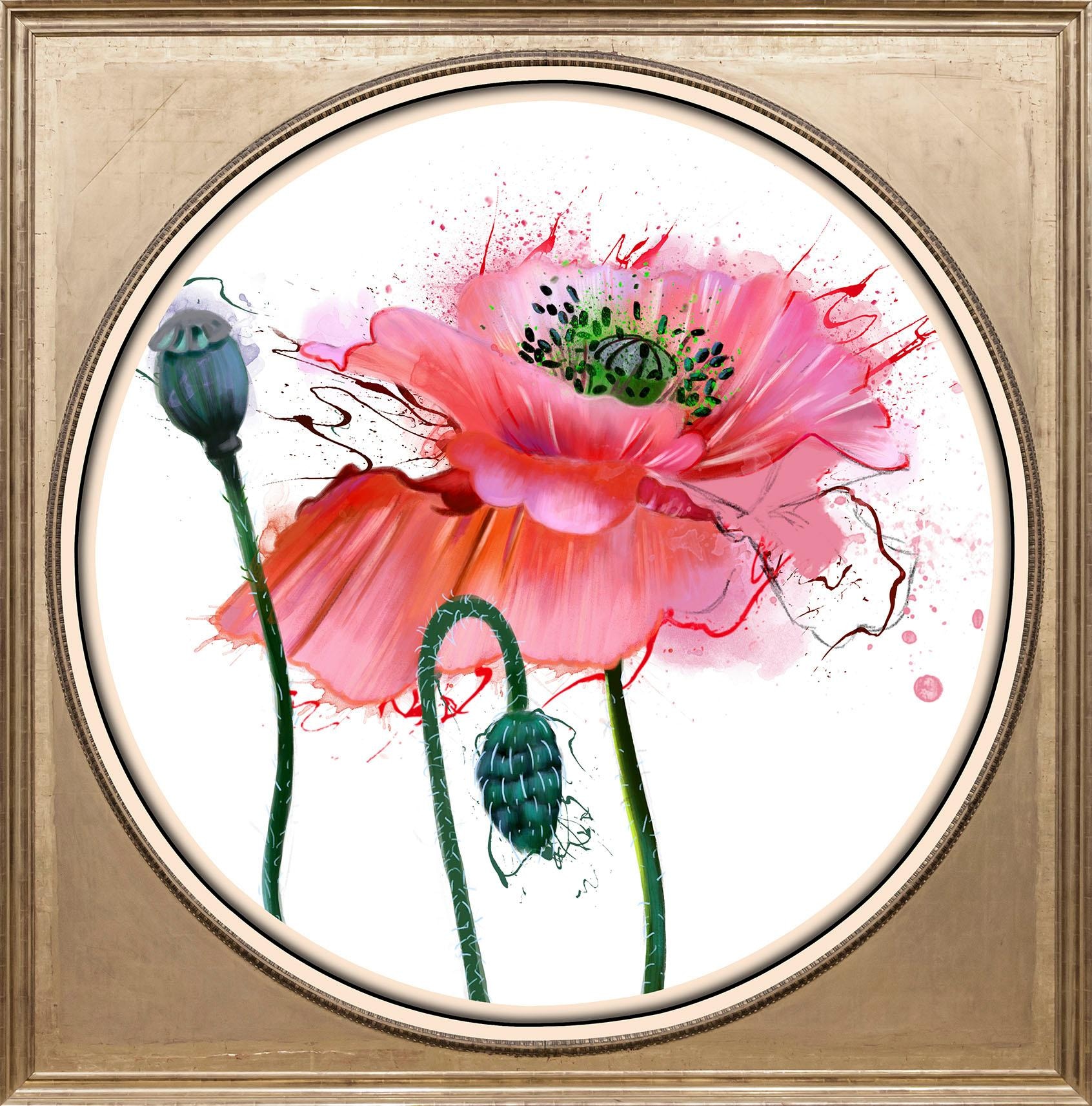 Image of queence Acrylglasbild "Mohnblüte" Blumen Blumenbilder Gemälde Kunst Pflanzen Pflanzenbilder Fine Art-Print in Galeriequalität