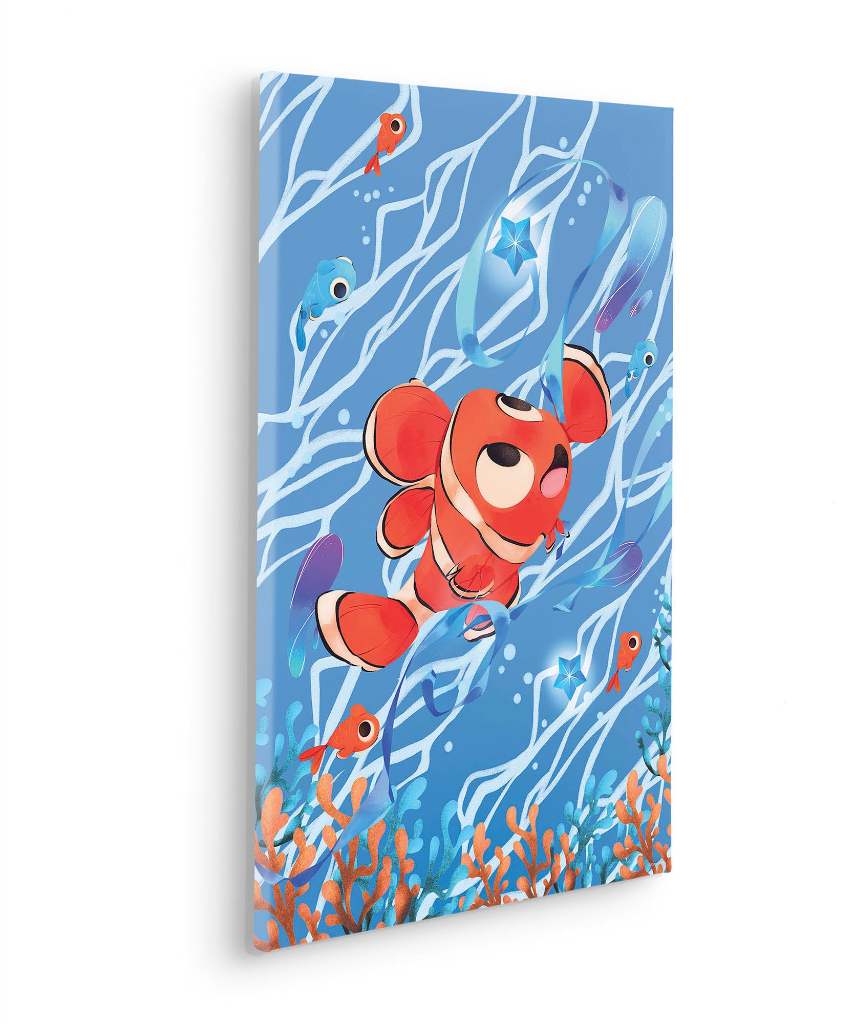 Komar Leinwandbild »Carefree Nemo - Grösse 40 x 60 cm«, Disney, (1 St., 40 x 60 cm (Breite x Höhe), Keilrahmenbild mit Echtholzrahmen, Kinderzimmer