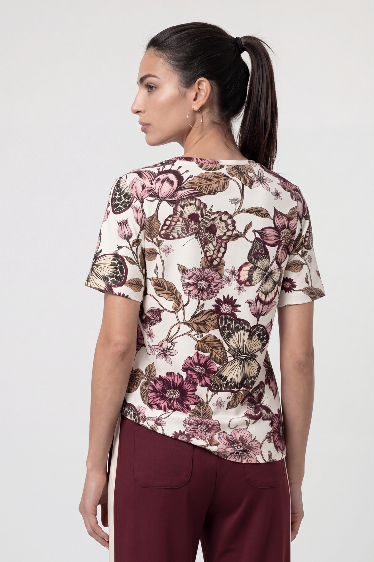 Monari T-shirt »Shirt Blume allover« coupe régulière avec motif floral