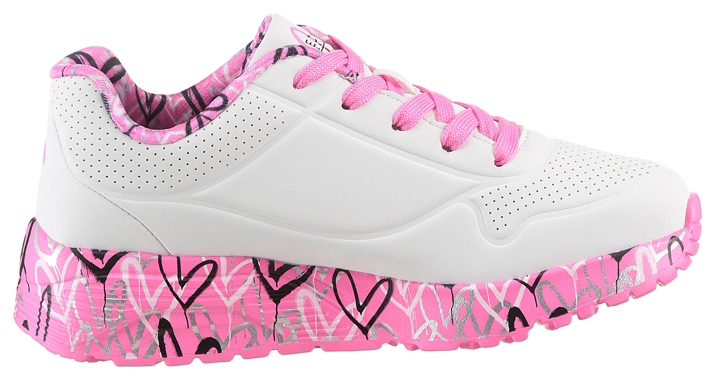 Skechers Sneaker »UNO LITE-LOVELY LUV«  , Schnürschuh mit bedruckter Sohle, Grössenschablone zum Download