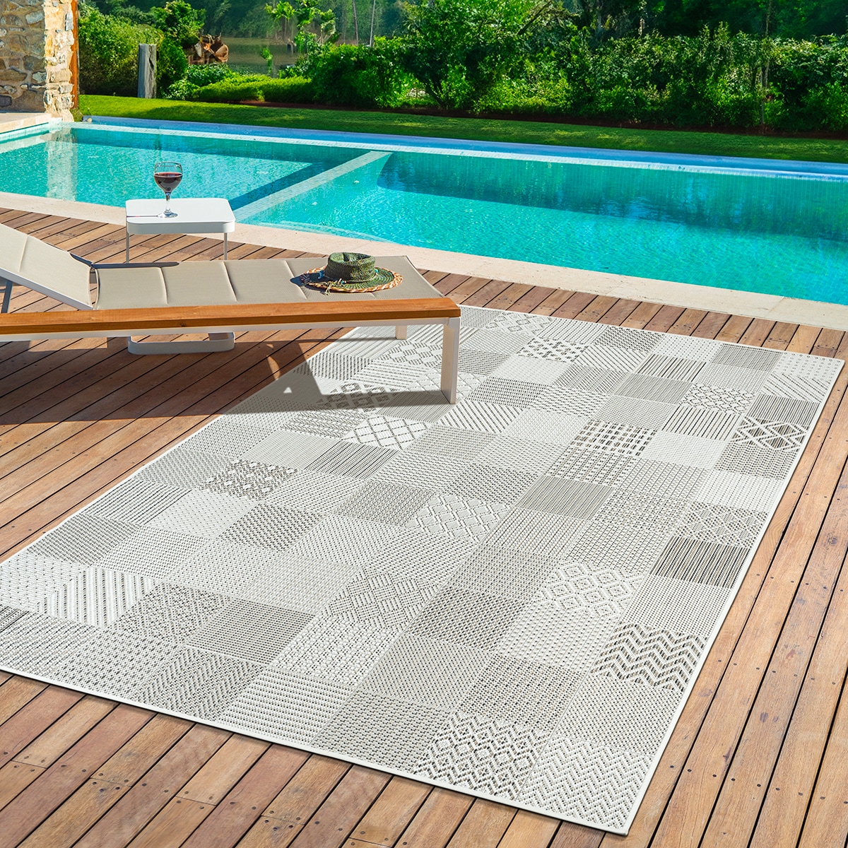 Image of the carpet Teppich "Lagos" rechteckig 5 mm Höhe moderner robuster In und Outdoor Teppich