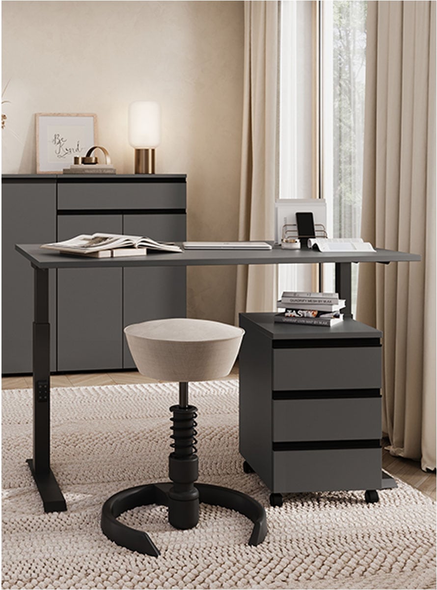 GERMANIA Büromöbel-Set »Lemont« 2 tlg. Set bestehend aus höhenverstellbarem Schreibtisch und Rollcontainer